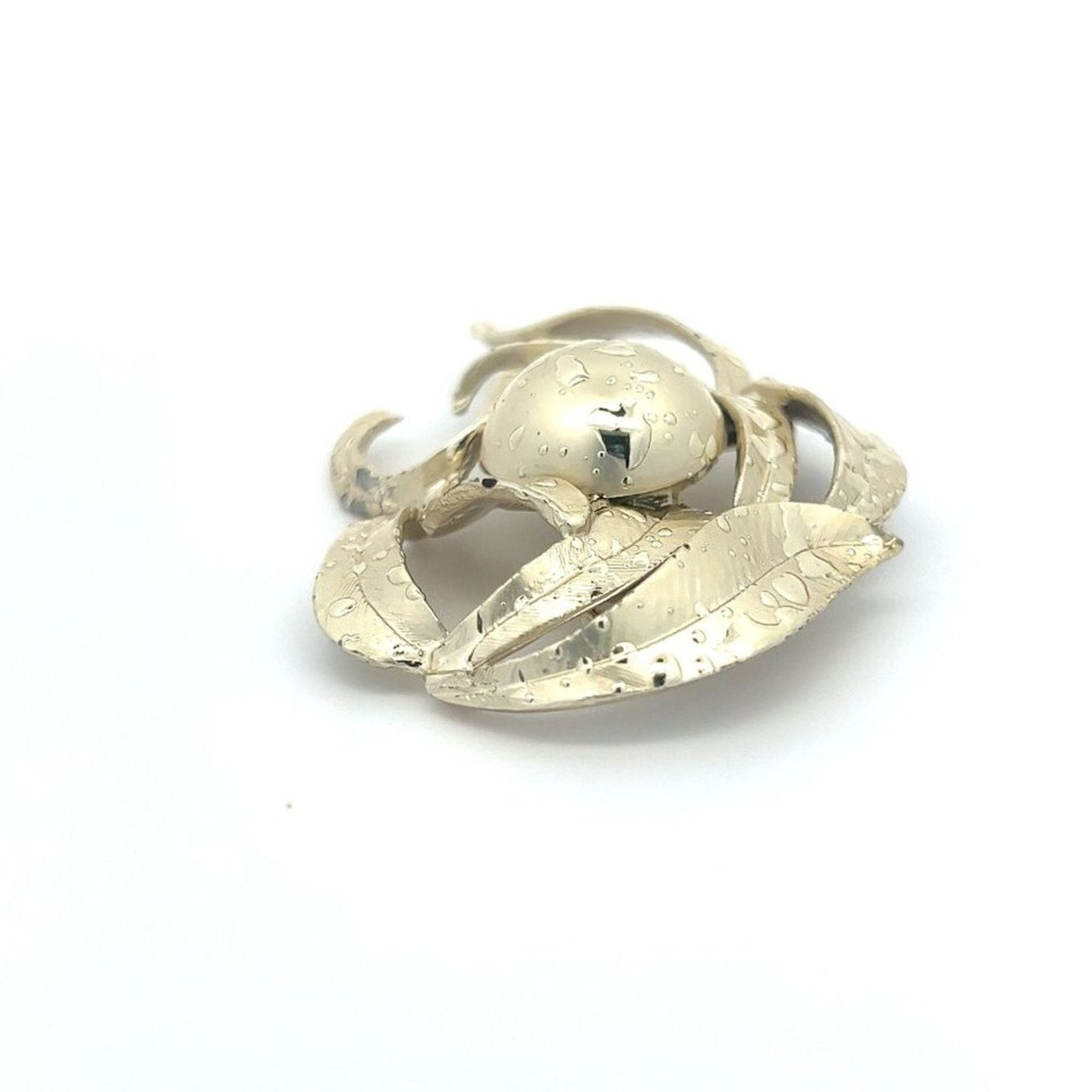& Other Stories Vintage Large Wet Leaves Silver Tone Brooch Pin Size ONE SIZE - 4 Thumbnail