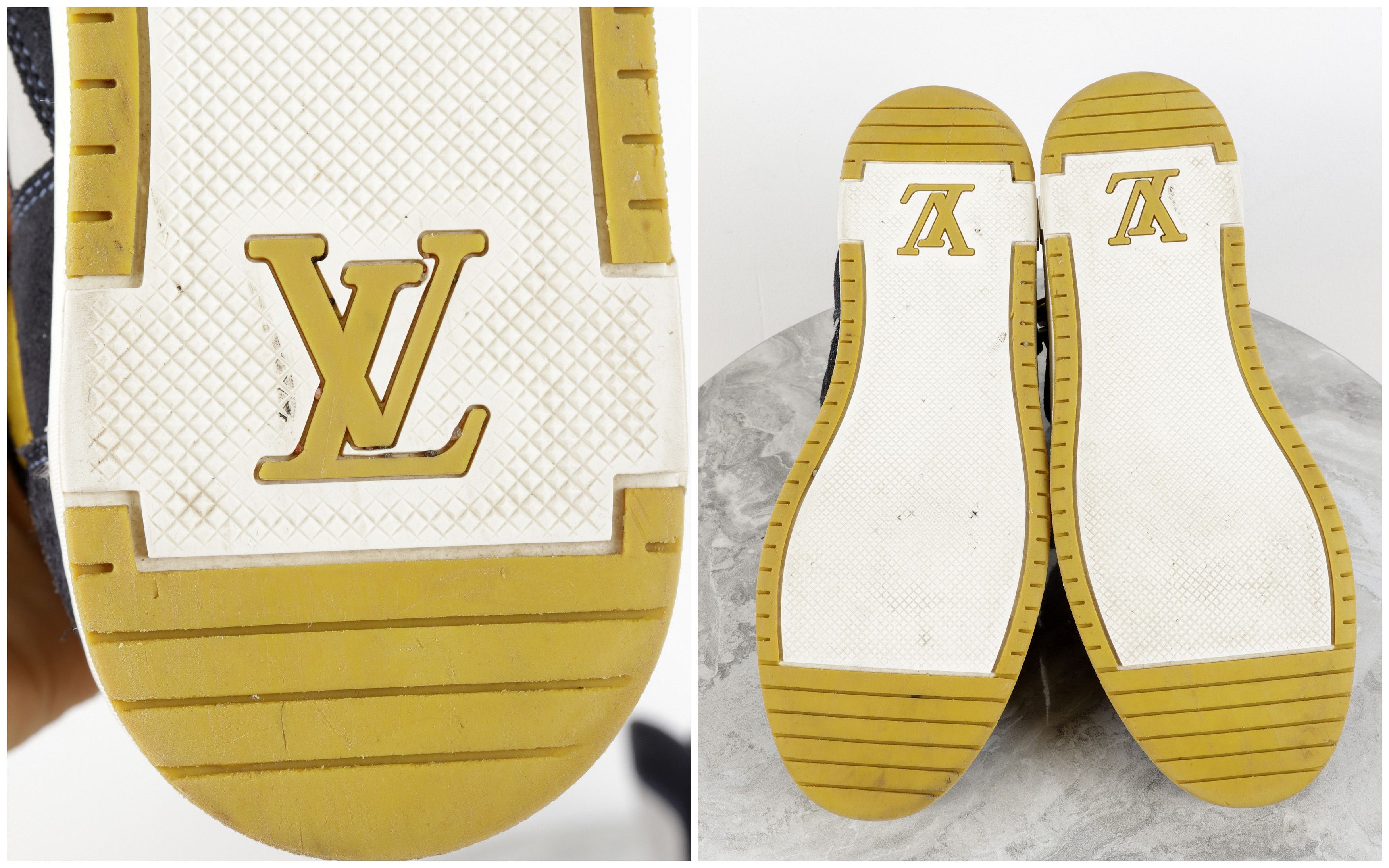 Louis Vuitton Louis Vuitton Suede Nylon Navy Blue High Top Sneakers Size US 7 / EU 40 - 15 Thumbnail