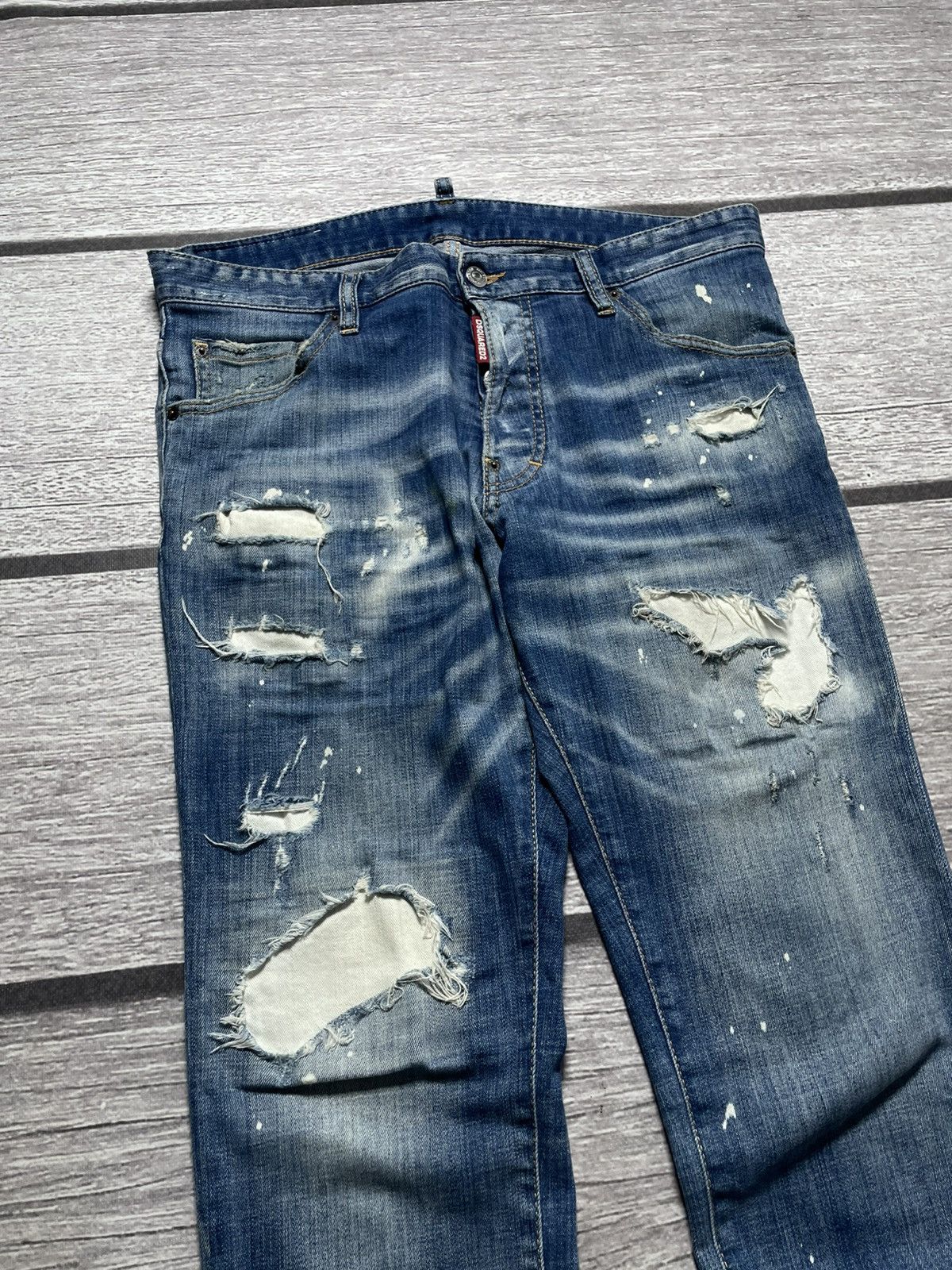 Dsquared2 Dsquared2 Distressed Slim Jeans Size US 32 / EU 48 - 3 Thumbnail