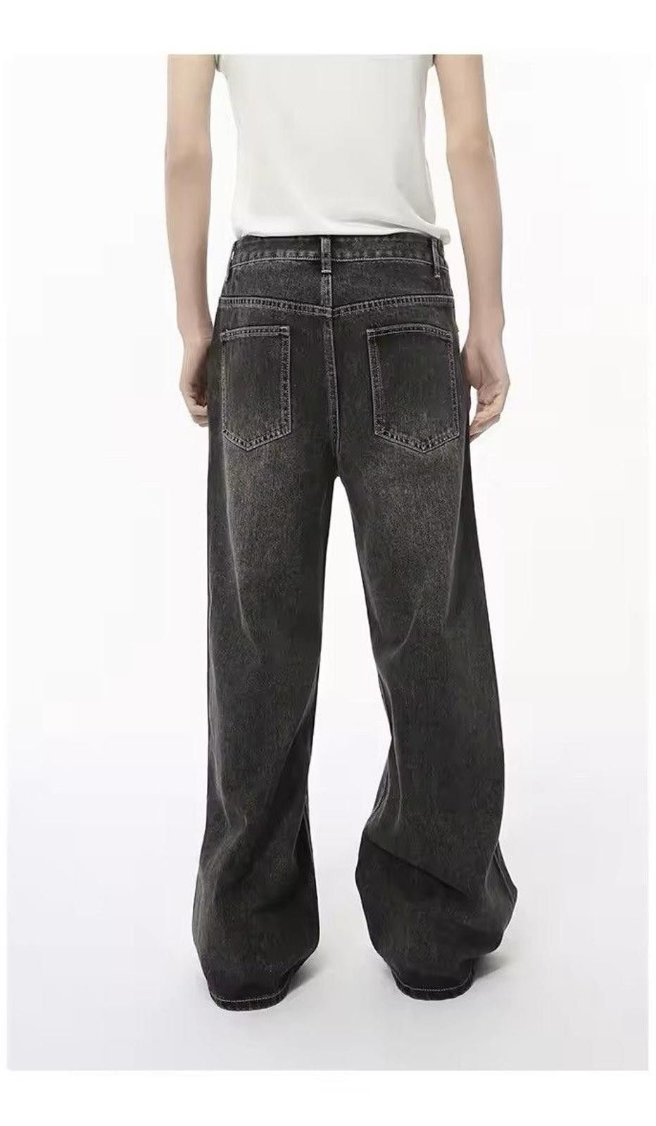 Other Distressed Whiskered Wide-Leg Denim Jeans Size US 33 - 10 Thumbnail