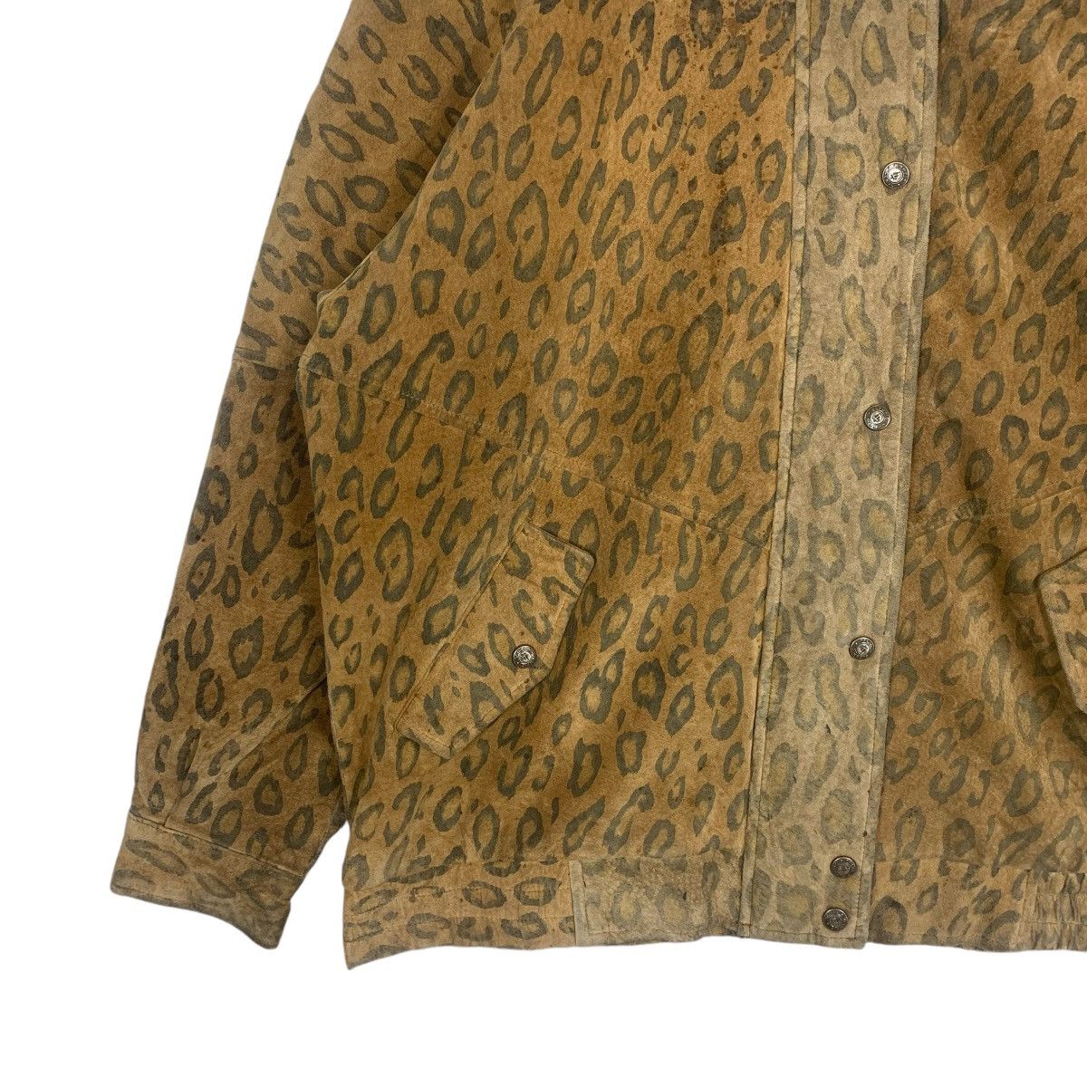 Olympic Seoul japanese brand Leopard genuine lether jacket
