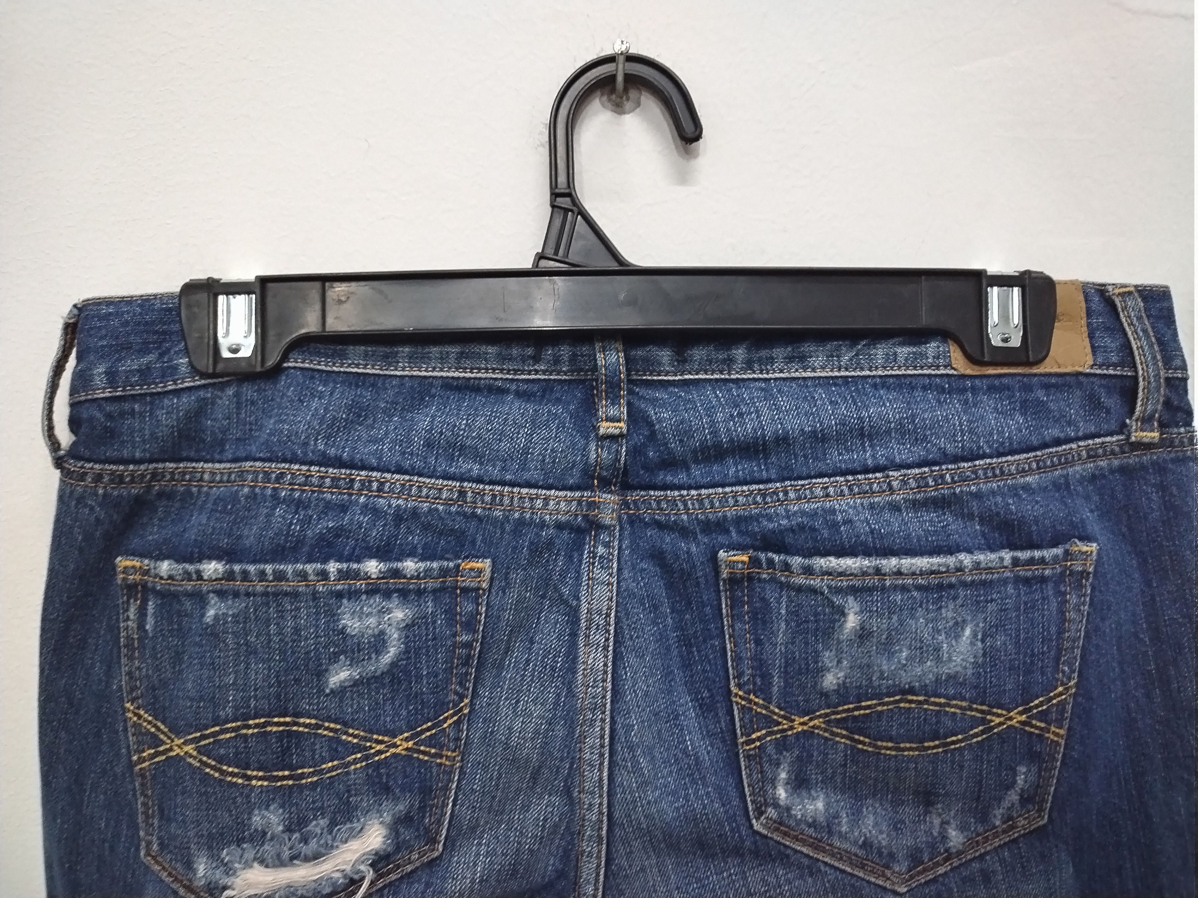 Abercrombie & Fitch × Le Grande Bleu (L.G.B.) × Vintage 💥FLARE💥ABERCROMBIE&FITCH DISTRESSED JEANS Size 32" / US 10 / IT 46 - 13 Thumbnail