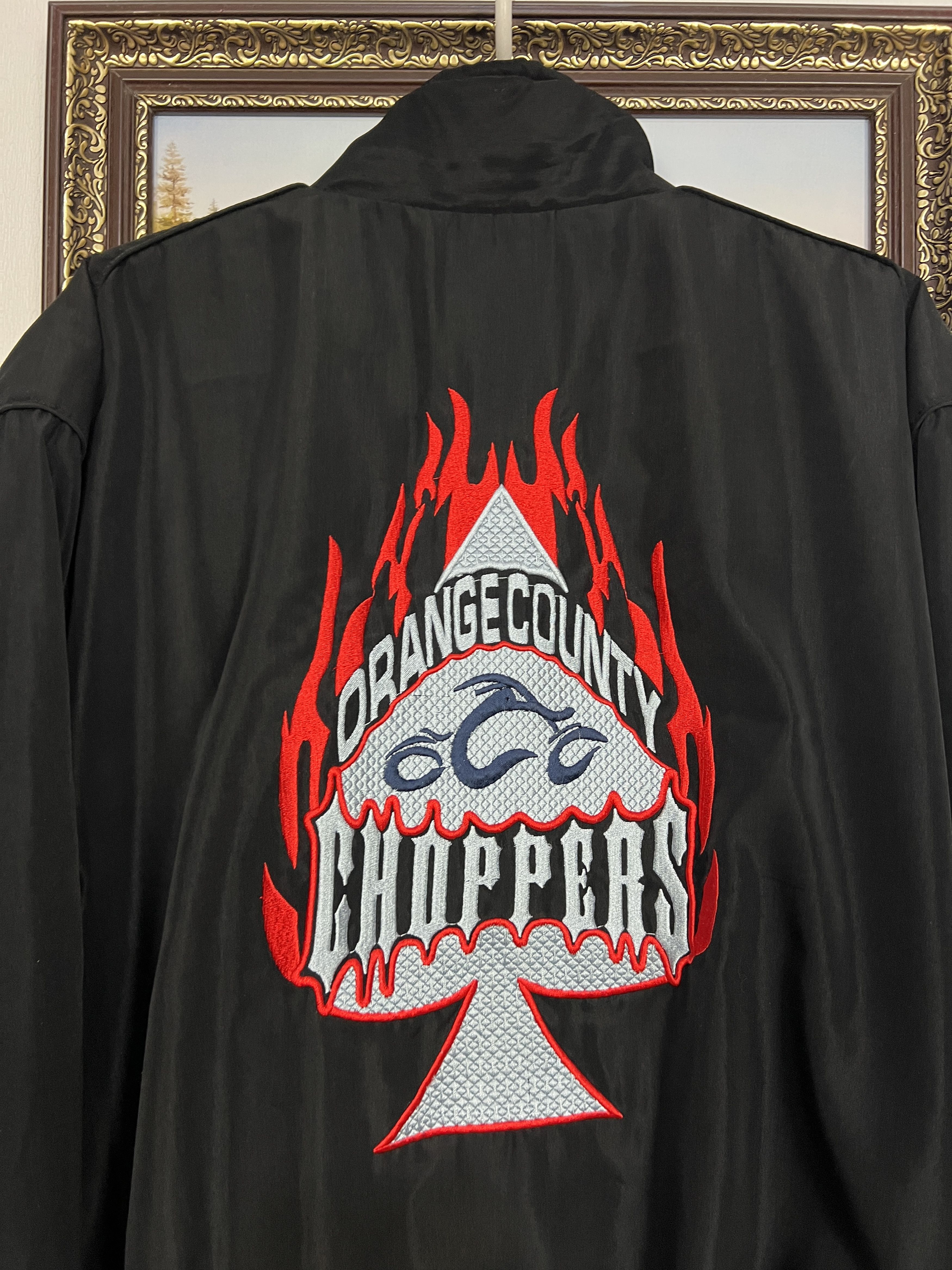 Vintage Y2K Orange County Choppers Bomber Jacket Motorcycle Gang Size US XXL / EU 58 / 5 - 2 Thumbnail