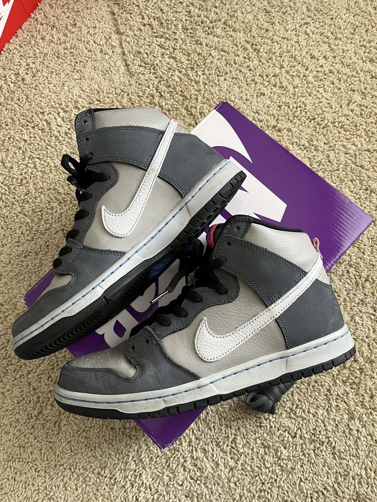 Nike Nike sb dunk high medium grey Size US 8.5 / EU 41-42 - 5 Thumbnail