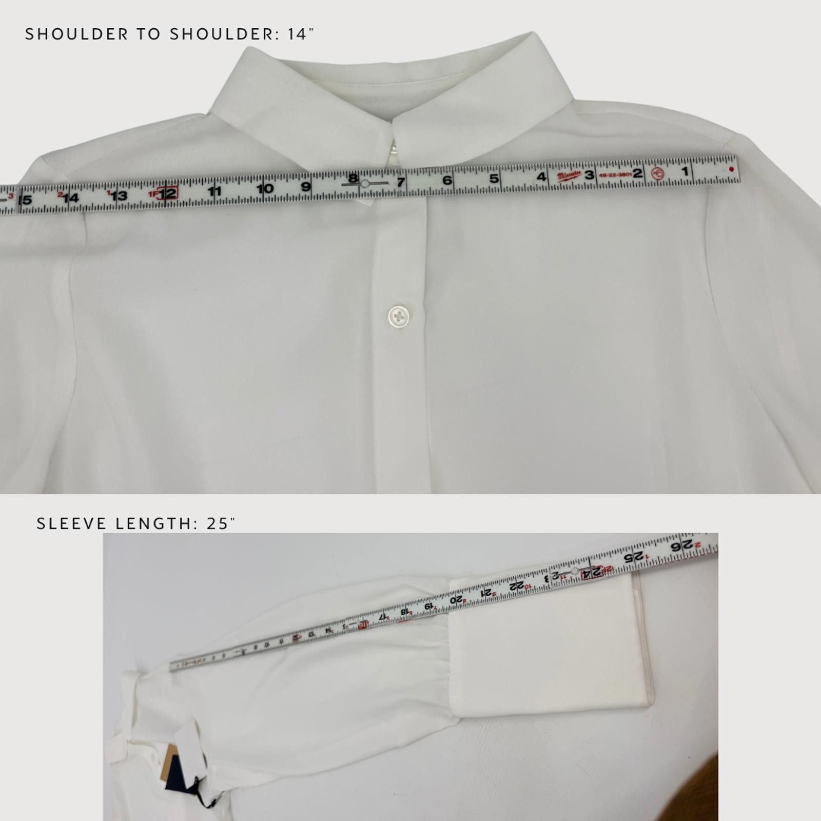 Other Halogen White Button Up Blouse NWT Long Sleeve S Size S / US 4 / IT 40 - 7 Thumbnail