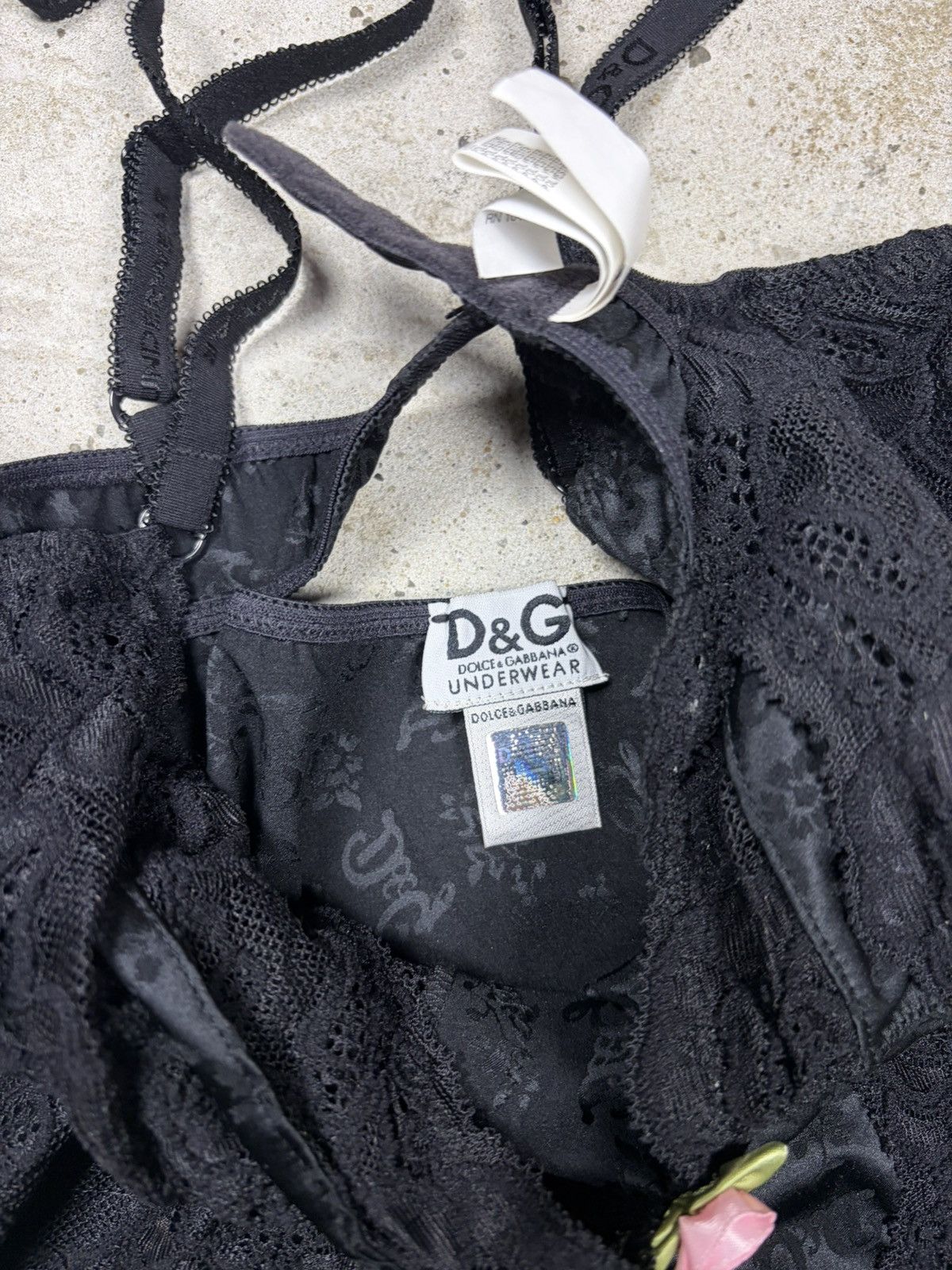 Dolce & Gabbana 2000s Dolce & Gabbana Underwear Lace Trims Flower Embroidery Size L / US 10 / IT 46 - 10 Thumbnail