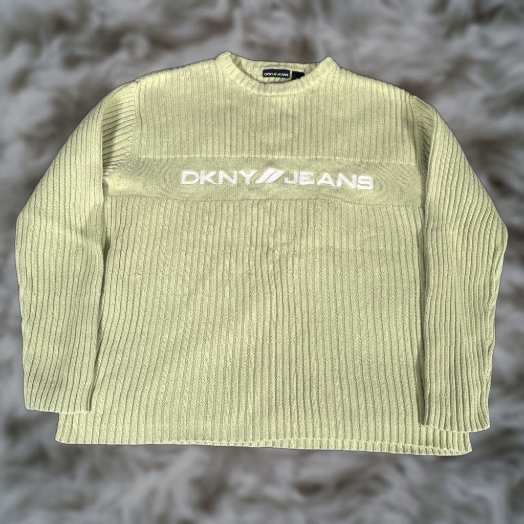 DKNY VINTAGE DKNY Sweater Mens XL Green Embroidered Crew Neck Long Sleeve Pullover Knit Casual Winter Size US XL / EU 56 / 4 - 1 Thumbnail