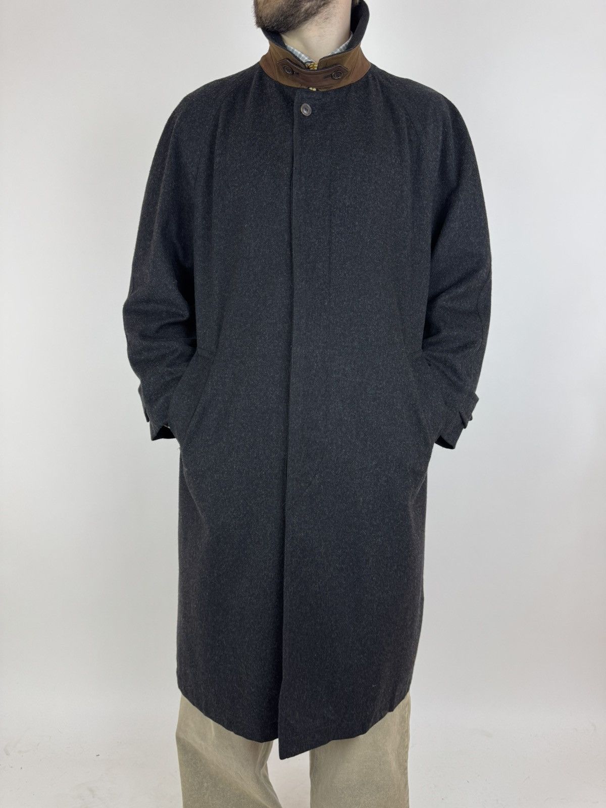 Schneiders SCHNEIDERS Wool Coat Vintage Long Trench Peacoat Coat 54/2XL Size US XXL / EU 58 / 5 - 10 Thumbnail