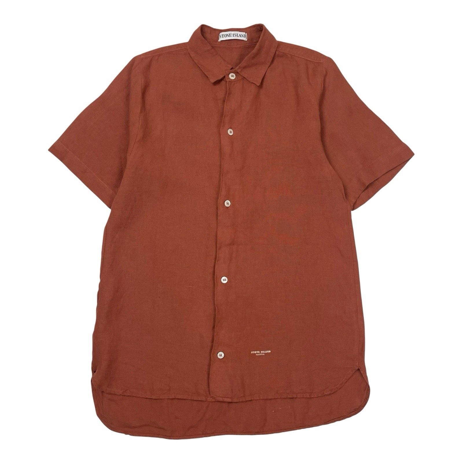 Stone Island Vintage Stone Island Marina Shirt Linen Short Sleeve Top S Size US S / EU 44-46 / 1 - 1 Thumbnail