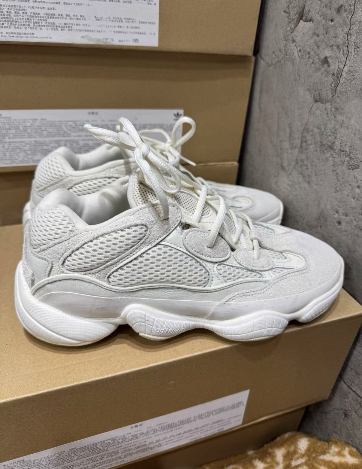 Adidas Adidas Yeezy 500 Bone White ID5114 / FV3573 K37 Size US 9 / EU 42 - 1 Thumbnail