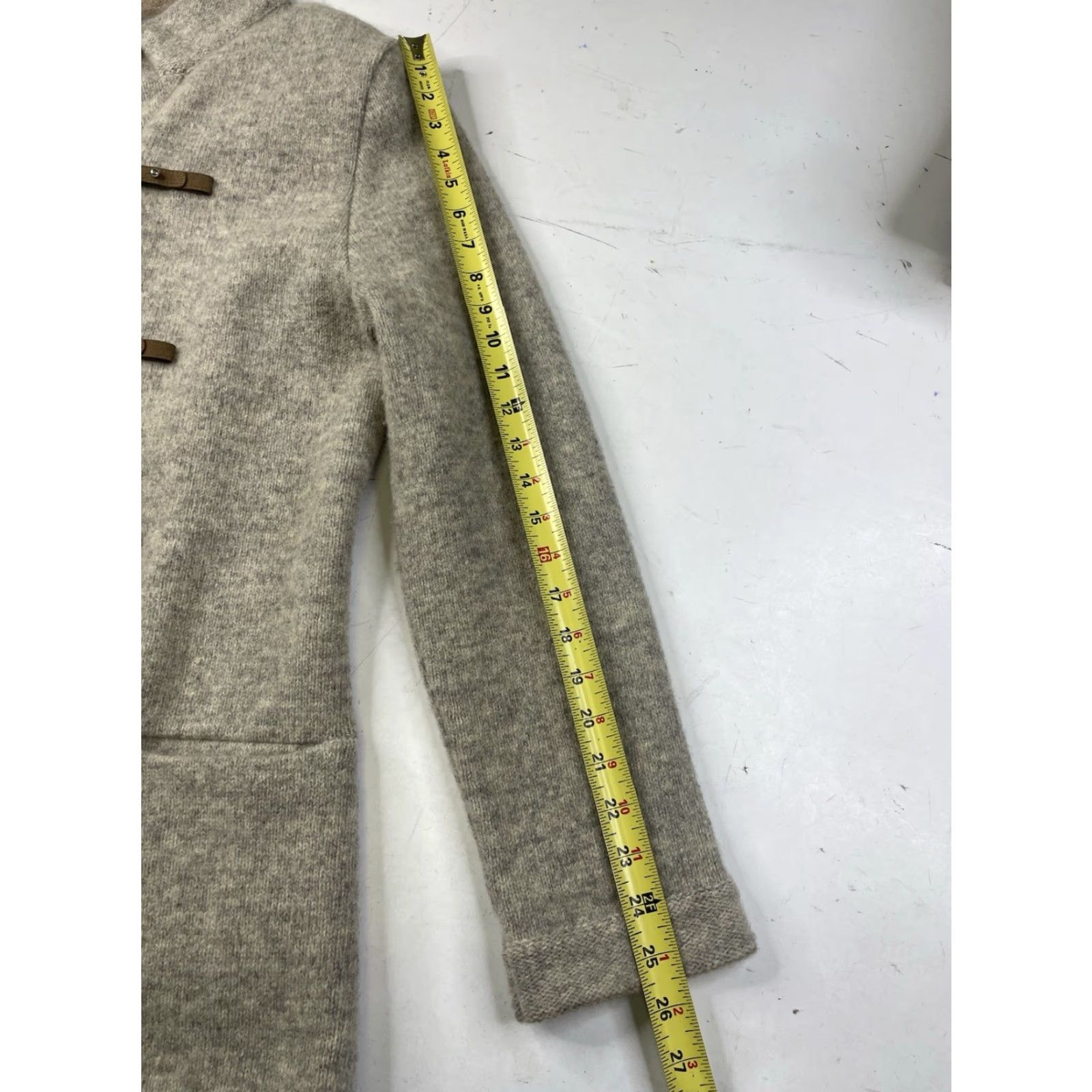 Vintage Mirabell Salzburg 100% Wool Toggle Coat Womens US 16 Gray Knit Overcoat Regular Pockets Size XXL / US 16-18 / IT 52-54 - 4 Thumbnail