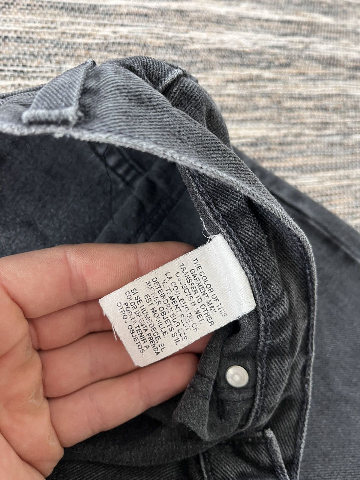 Tommy Hilfiger Vintage Tommy Hilfiger Black Grey Straight Denim Jeans Y2K Size US 34 / EU 50 - 18 Thumbnail