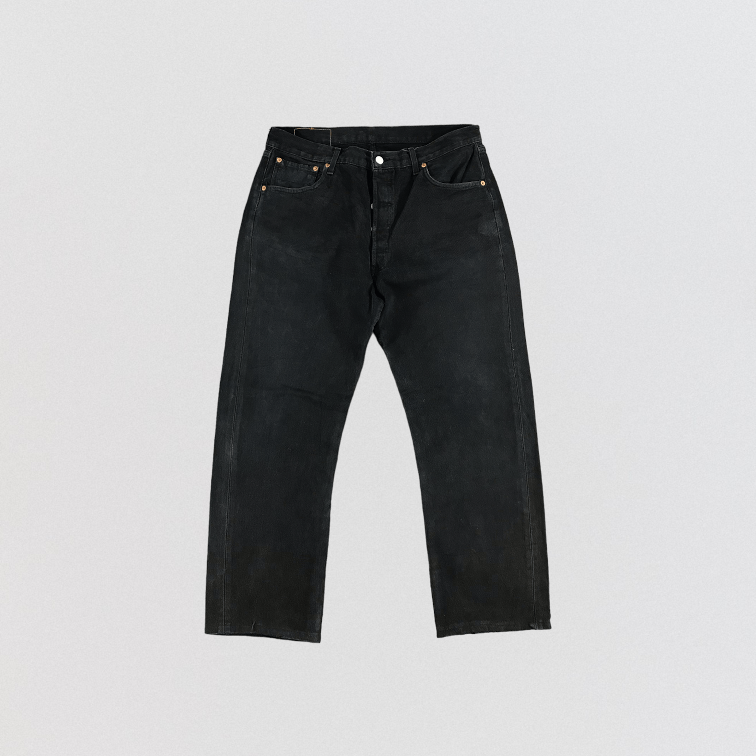 image of 90's Levis 501 Earth Tone Jeans-Jm1585 in Black, Men's (Size 35)