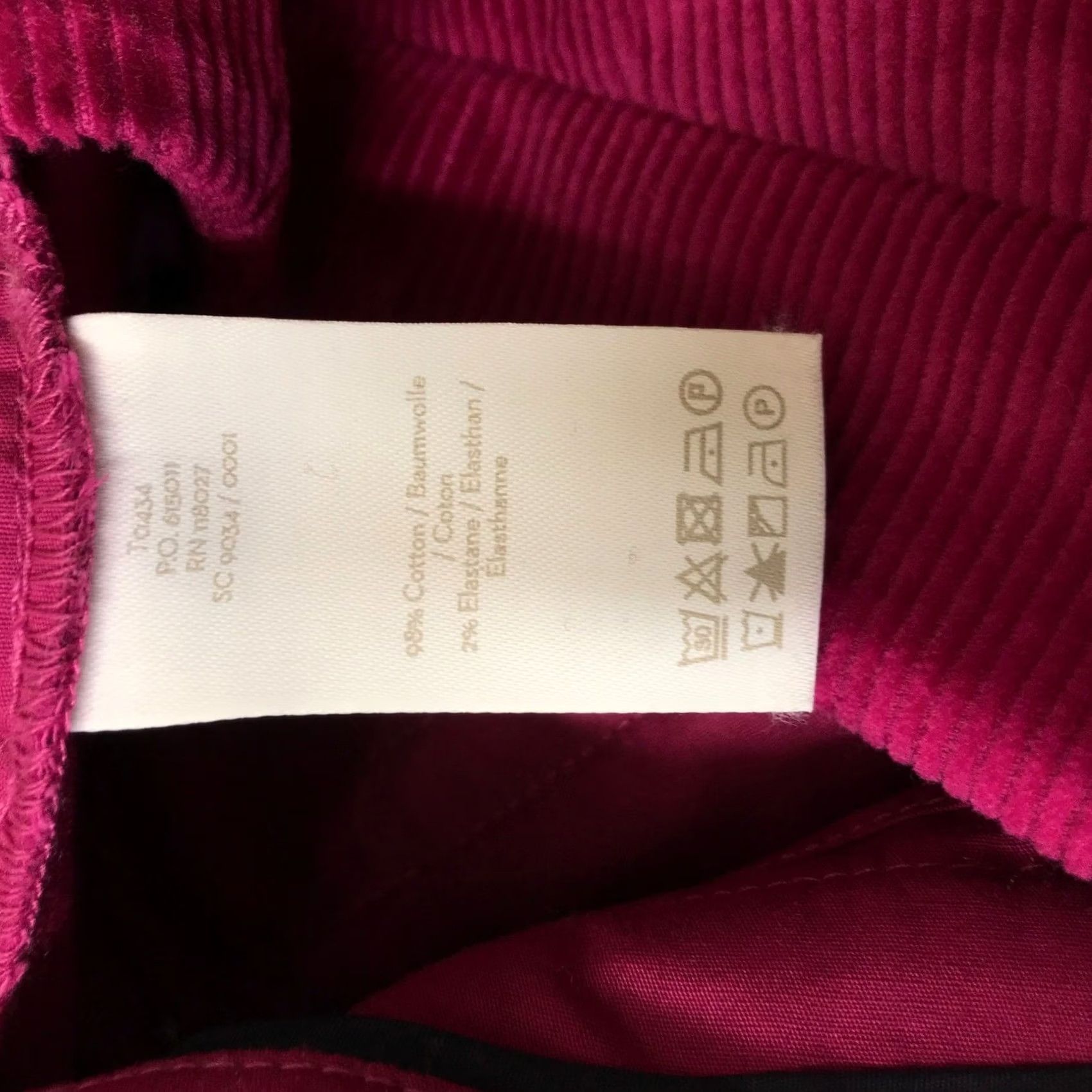 Boden Boden Pink Corduroy Pants Womens 4P Petite Cotton Stretch Size 27" / US 4 / IT 40 - 8 Thumbnail