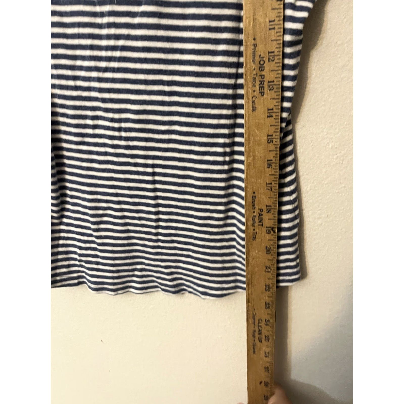 Chaps Chaps Denim T-Shirt Women Blue Striped Henley Short Sleeve M Preppy Casual Shirt Size M / US 6-8 / IT 42-44 - 5 Thumbnail