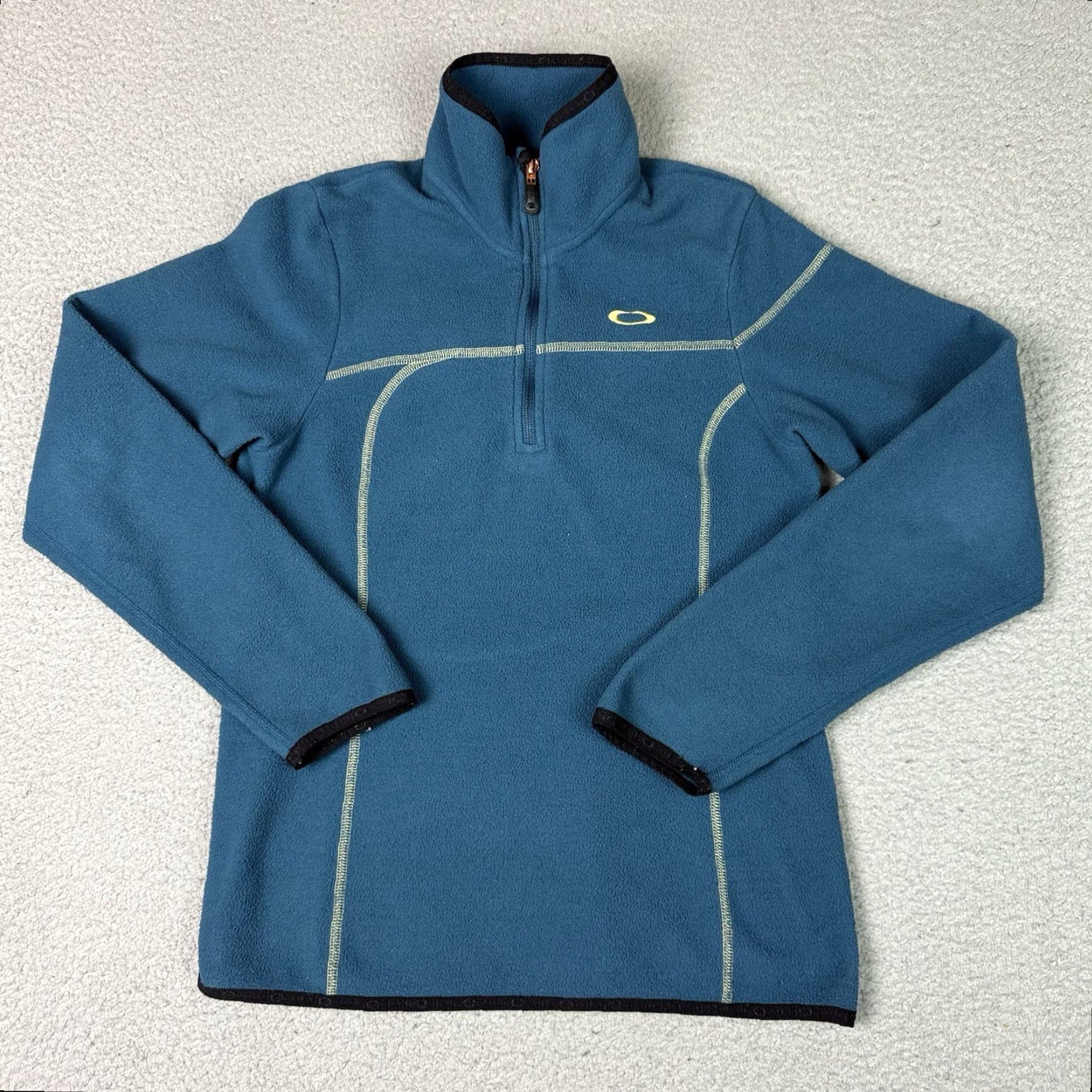 Oakley VINTAGE Oakley Pullover Sweatshirt S Blue 1/4 Zip Fleece Mock Neck Men Regular Long Sleeve Athletic Activewear Clothing Size US S / EU 44-46 / 1 - 2 Thumbnail