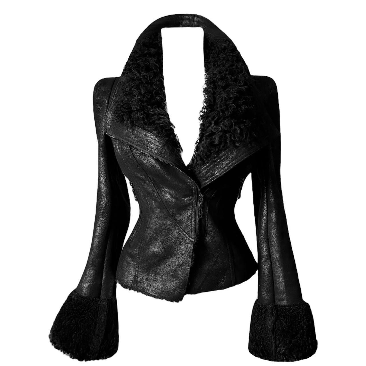 Vintage Insane penny lane fur leather jacket Size S / US 4 / IT 40 - 1 Thumbnail