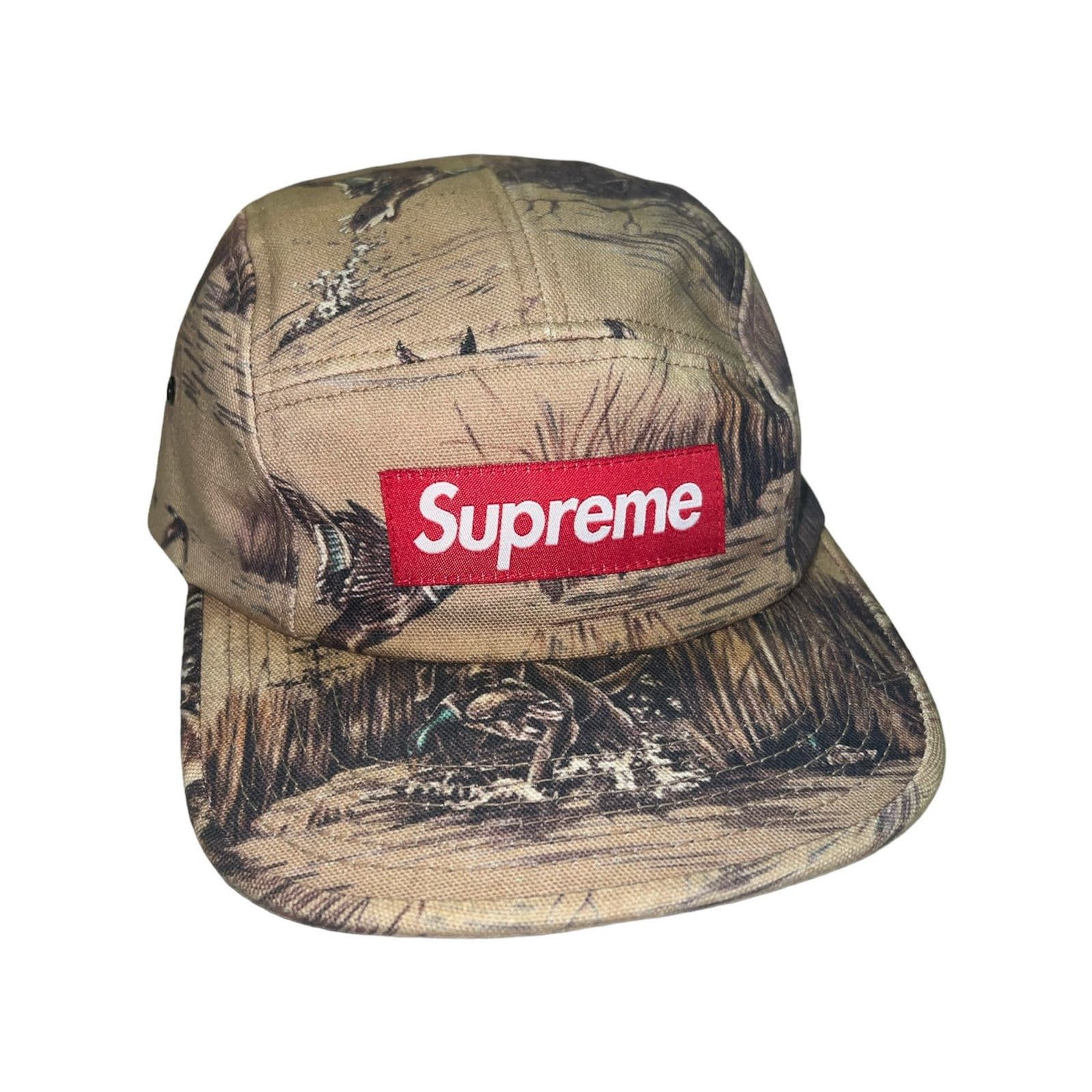 image of Supreme Fw12 Dogs And Ducks Camp Cap Hat in Tan, Men's