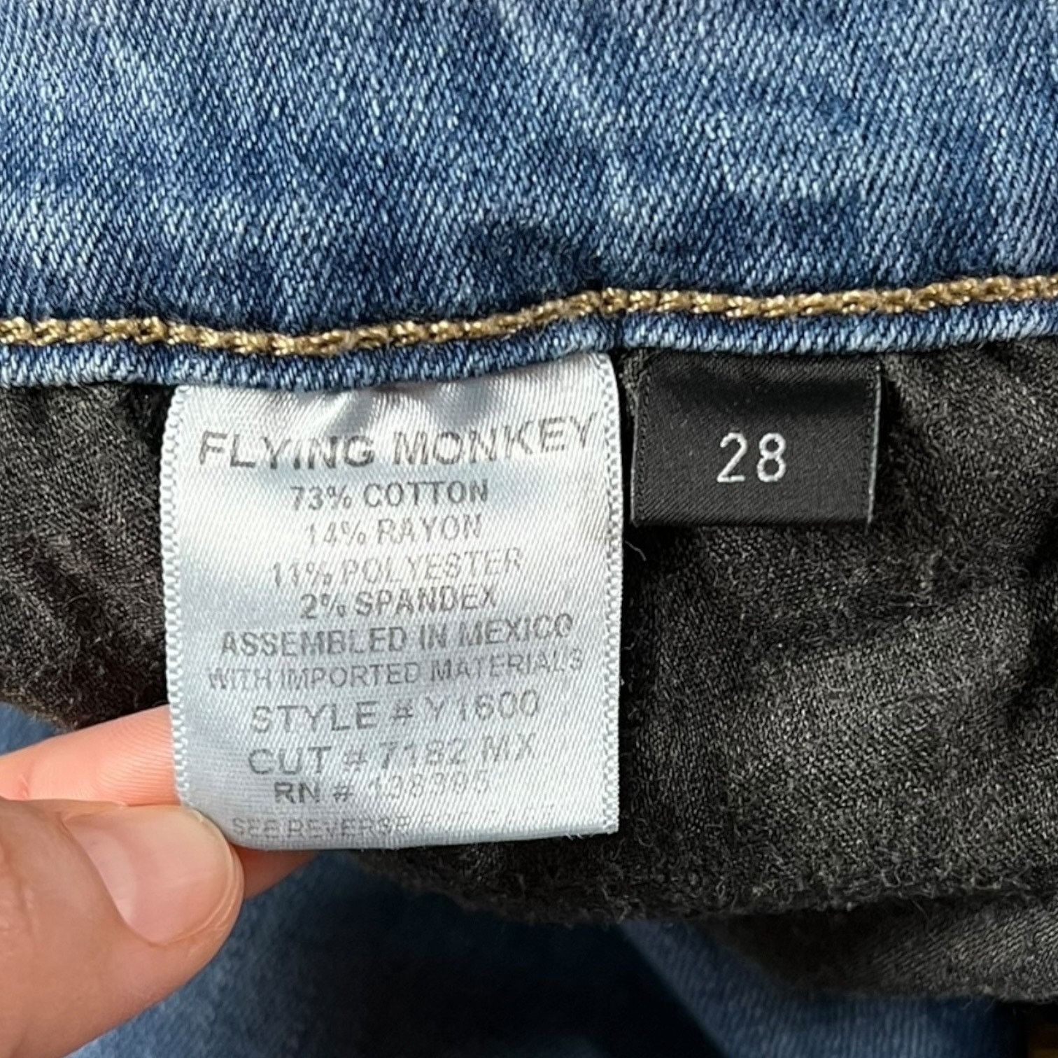 Other Flying Monkey Jeans Women's Size 28 Stretch Denim Skinny Size 28" / US 6 / IT 42 - 7 Thumbnail
