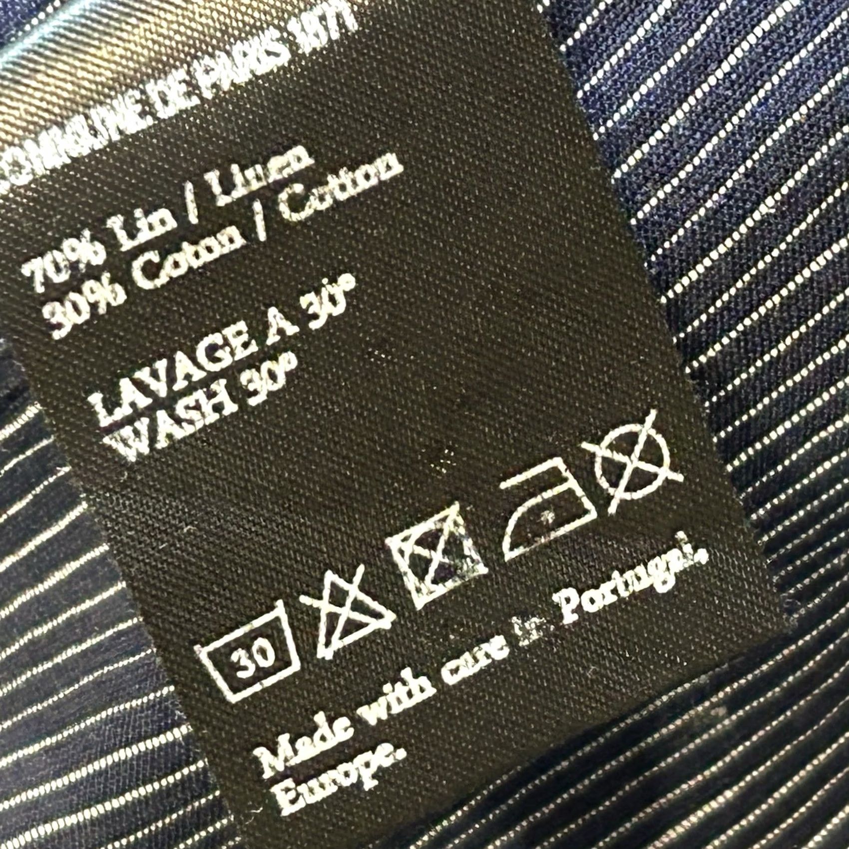 Vintage VINTAGE Commune De Paris .1871 Linen Button-Up Shirt Striped Long Sleeve Men’s XL Blue Size US XL / EU 56 / 4 - 7 Thumbnail