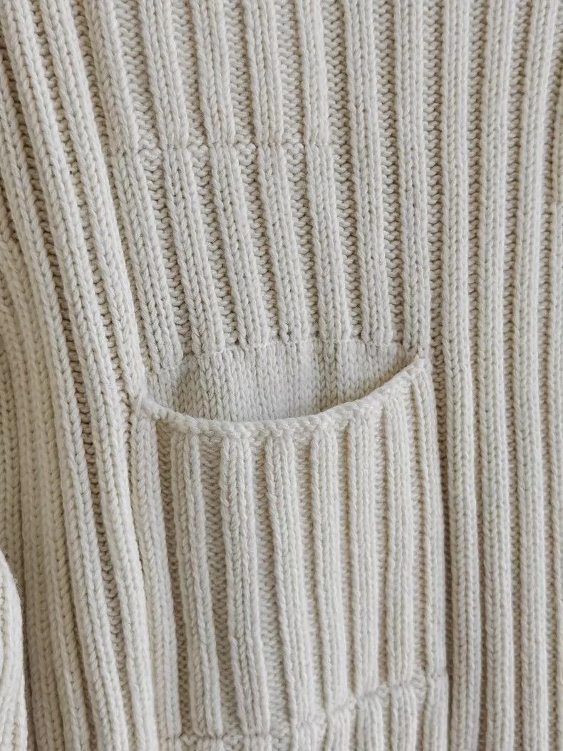 Yohji Yamamoto Yohji Yamamoto size os 97AW White Multi-Pocket Sweater 250 Size US M / EU 48-50 / 2 - 6 Thumbnail