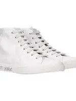 Saint Laurent Paris oc11z1225 606075 Malibu Canvas Leather Mid Top Sneakers Size US 12.5 / EU 45-46 - 2 Thumbnail