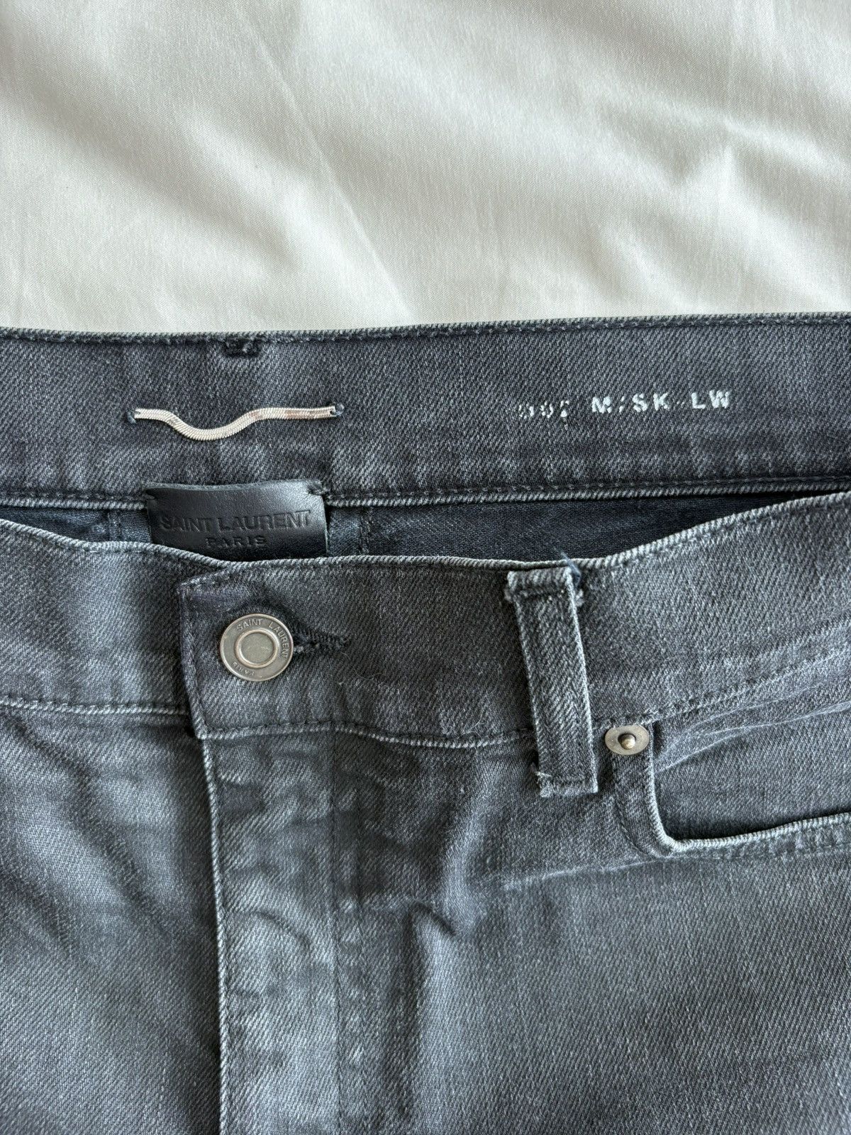 Saint Laurent Paris 16ss black denim skinny jeans basic