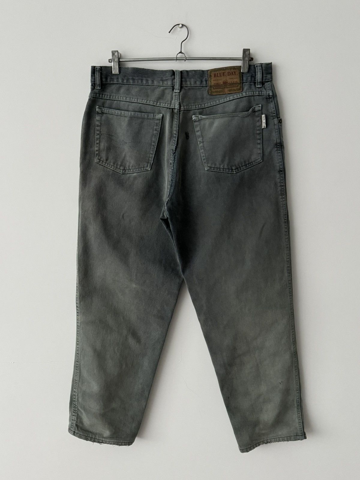 Vintage Vintage 90s Loose Fit Distressed Faded Green Jeans Pants Size US 34 / EU 50 - 7 Thumbnail