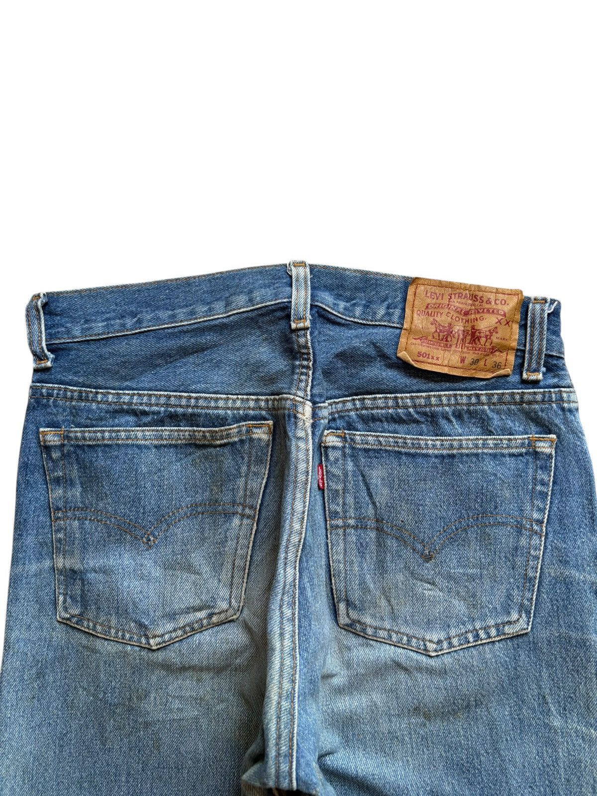 Levi's Vintage 90s Levis 501xx Mud Wash Distressed Jeans Size US 28 / EU 44 - 8 Thumbnail