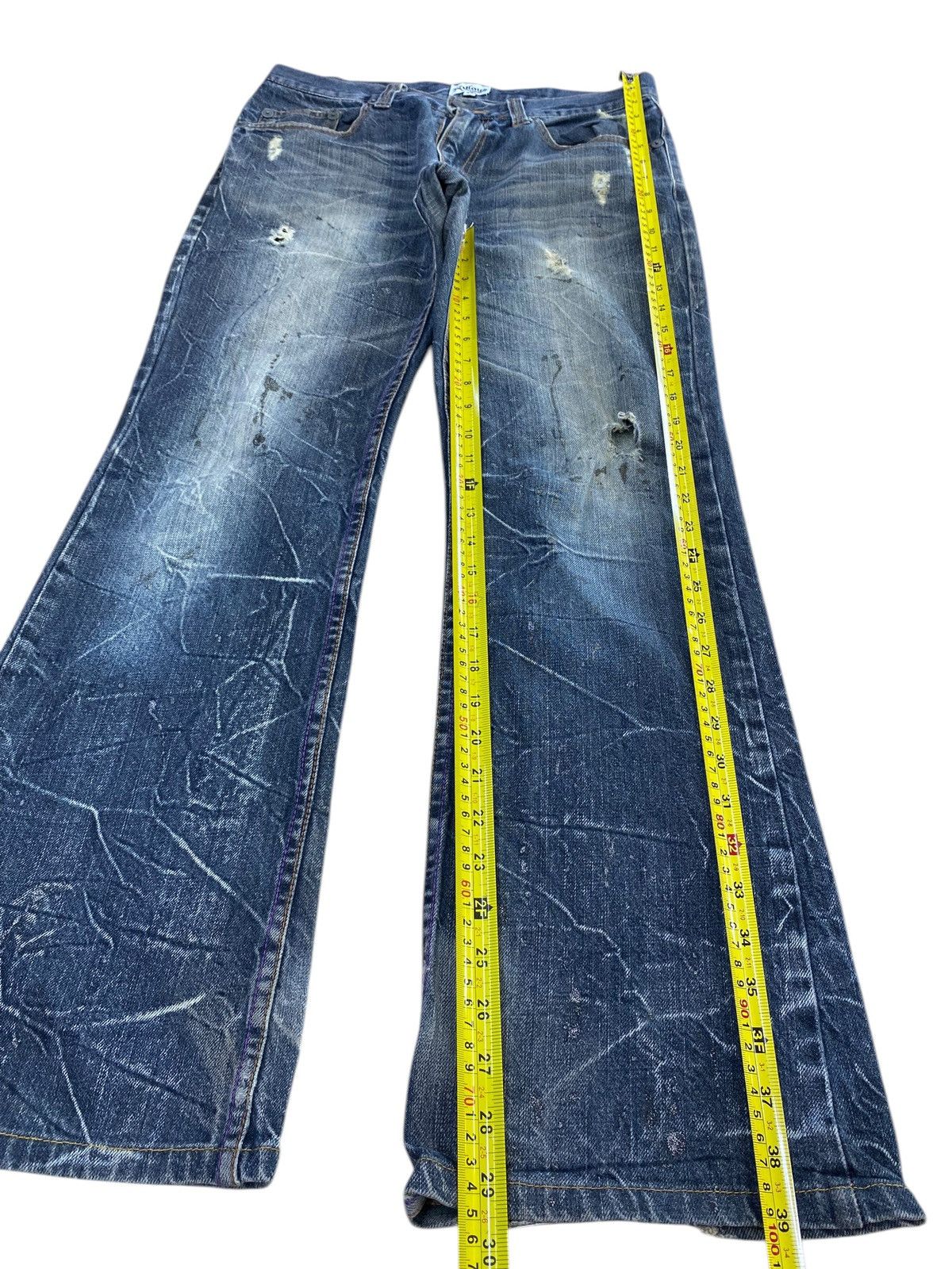 Japanese Brand Japanese Brand Thunder Wash Ripped Style Bootcut Jeans Size US 32 / EU 48 - 7 Thumbnail