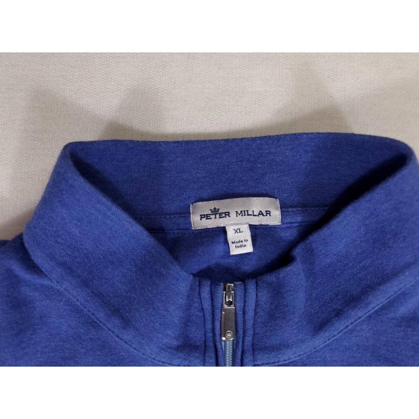 Peter Millar Peter Millar Crown Comfort Blue Quarter Zip Cotton Modal Polyester Mens XL Size US XL / EU 56 / 4 - 2 Thumbnail