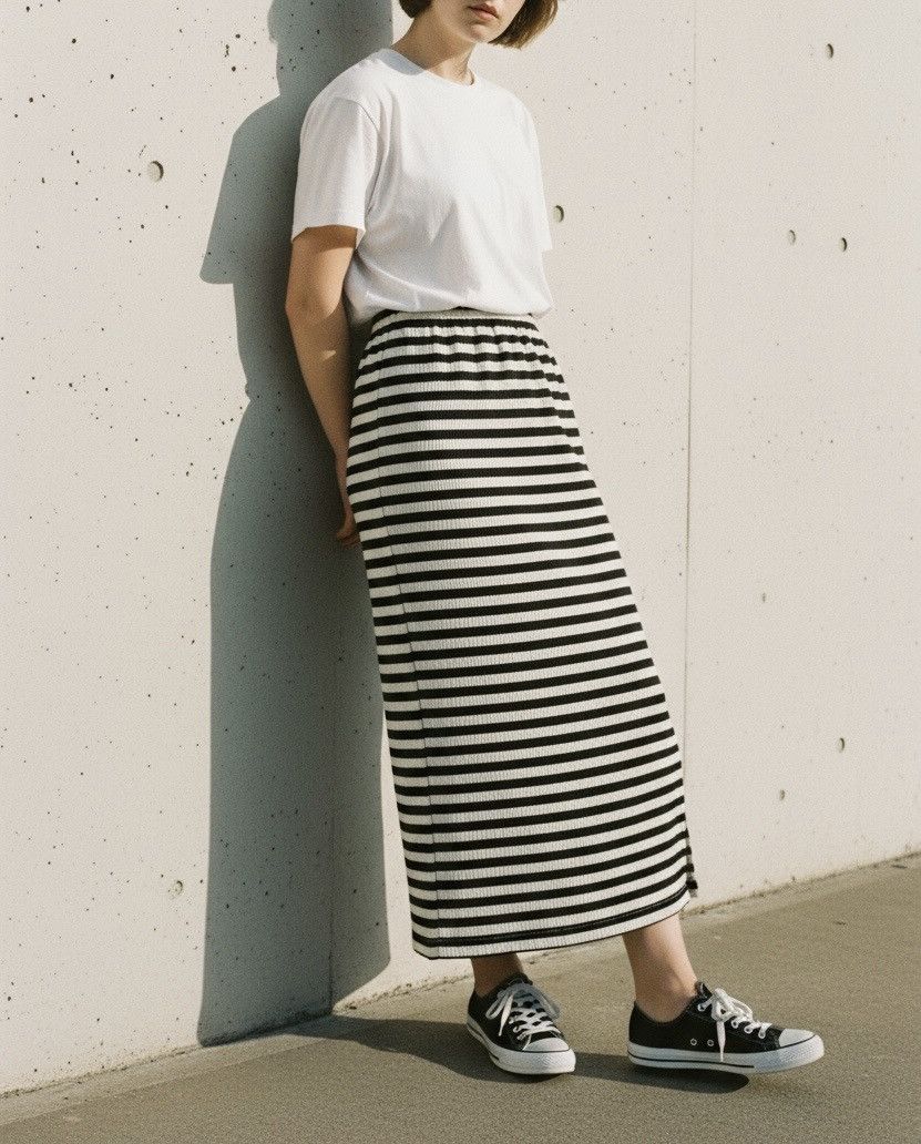 Issey Miyake TAX FREE 🇺🇸 issey miyake plantation striped pleats skirt Size 25" / US 0 / IT 36 - 2 Thumbnail