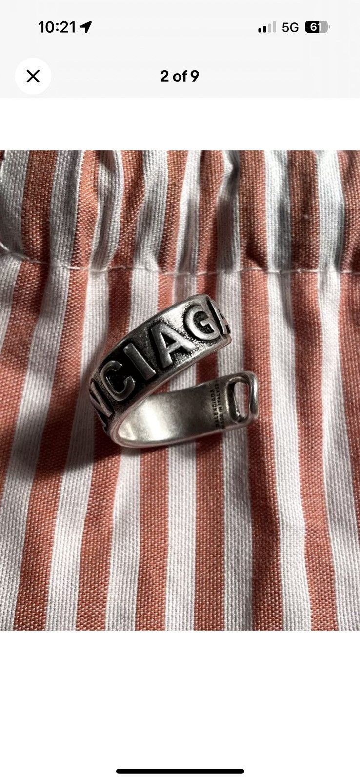 Balenciaga Balenciaga Ring Size 52 Size ONE SIZE - 2 Thumbnail