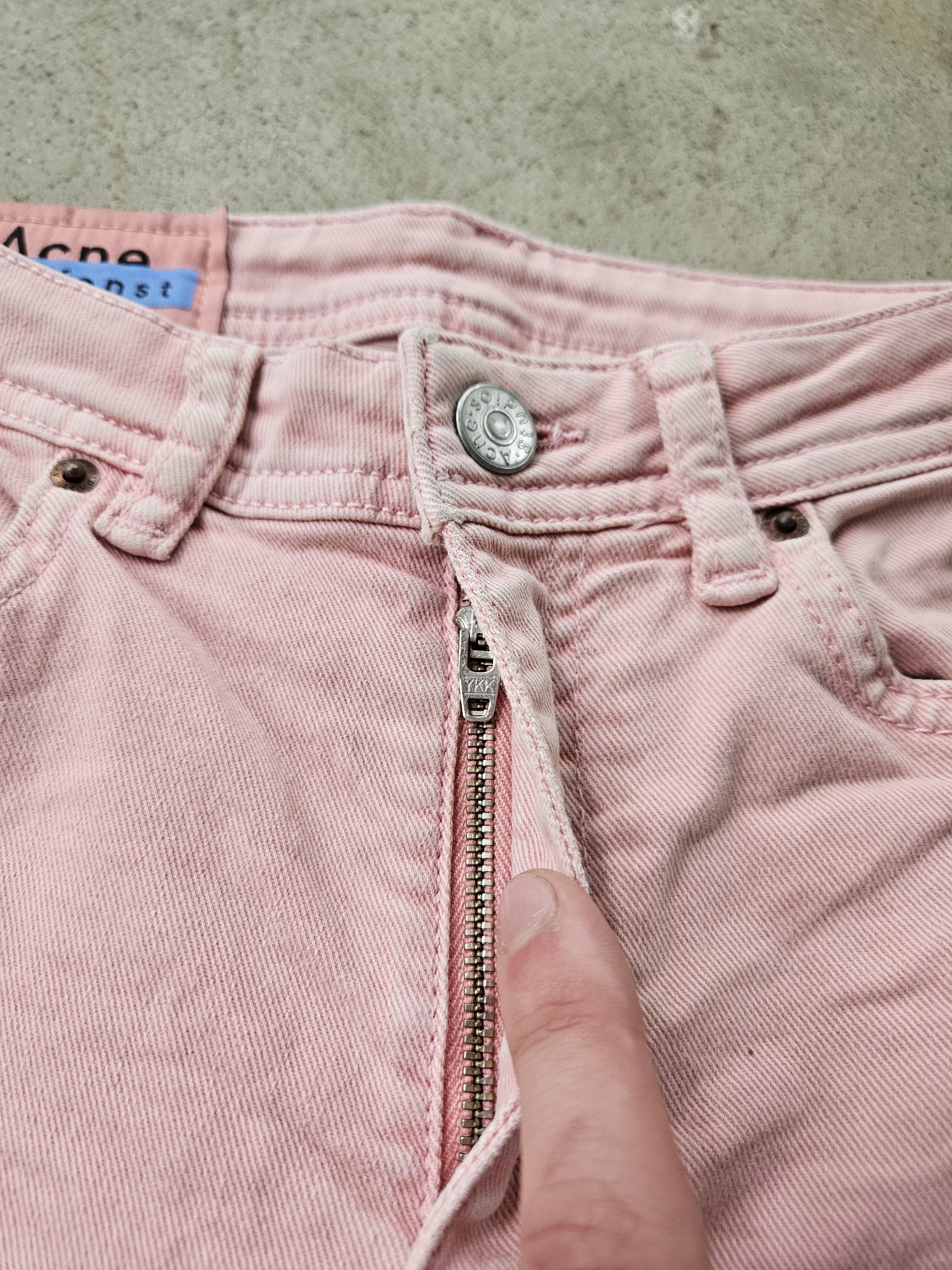 Acne Studios Blå Konst Peg Milk Pink Straight Leg Denim Jeans Size US 26 / EU 42 - 6 Thumbnail