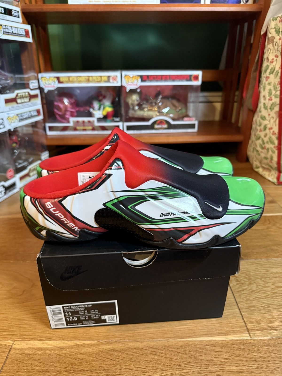 Supreme Nike Clogposite White Red Green Nike Clogposite X Supreme