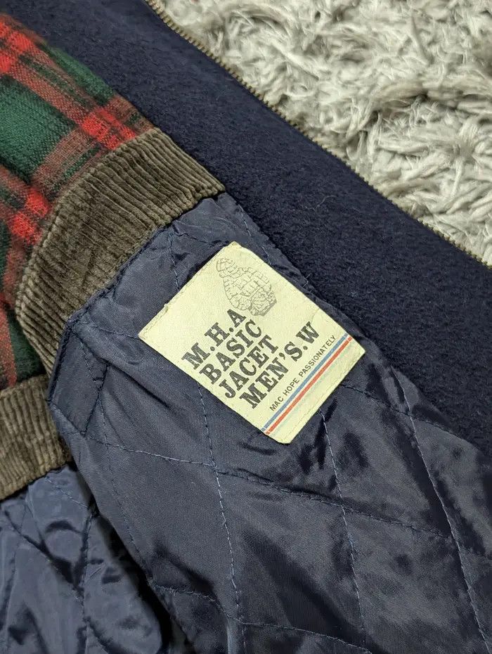 Genuine Leather × Japanese Brand Vintage Machope Wool Jacket Leather Collar Winter Coat Size US L / EU 52-54 / 3 - 8 Thumbnail