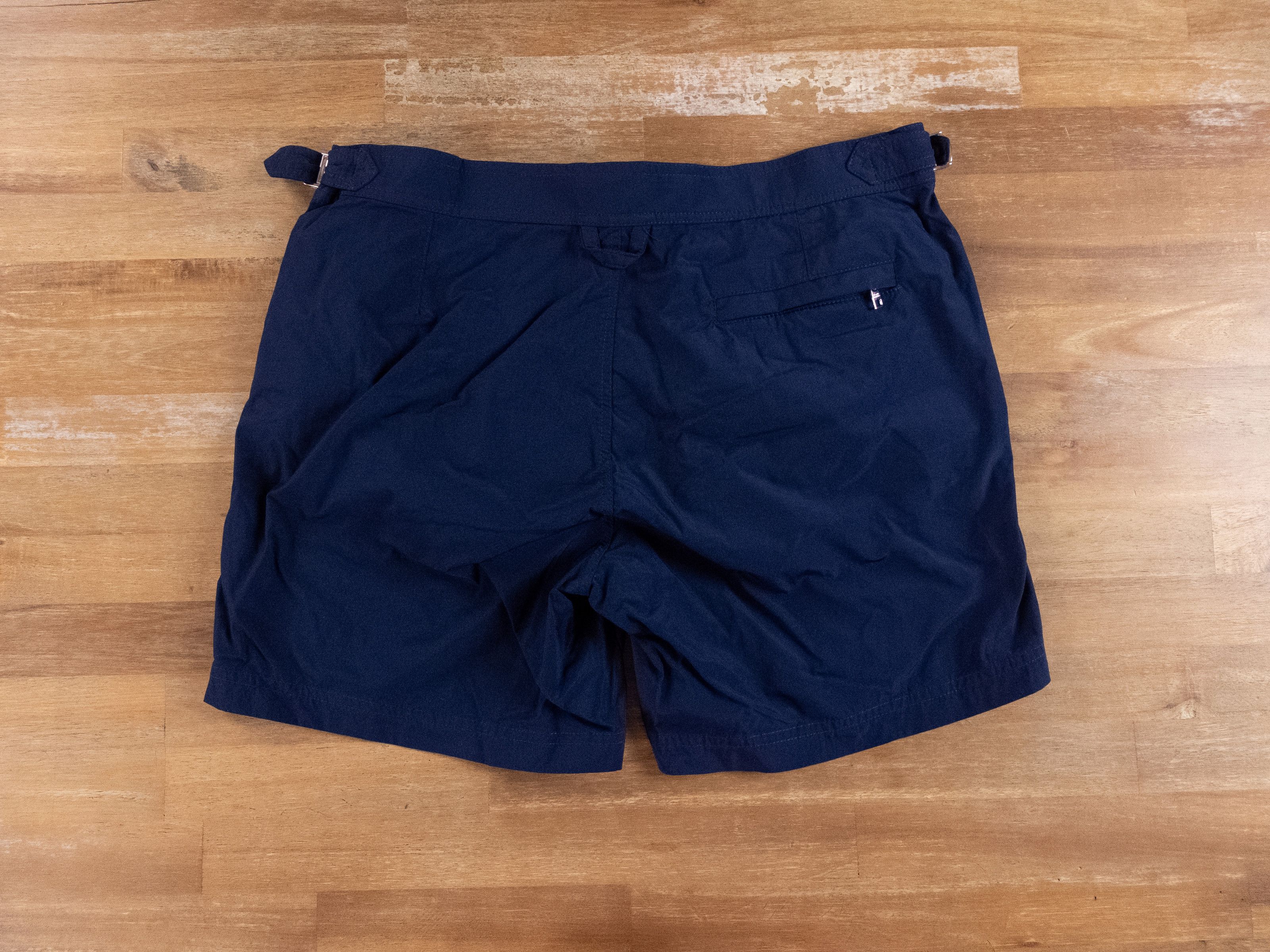 Alexander McQueen ALEXANDER MCQUEEN navy blue gothic A logo swim shorts Medium Size US 34 / EU 50 - 7 Thumbnail