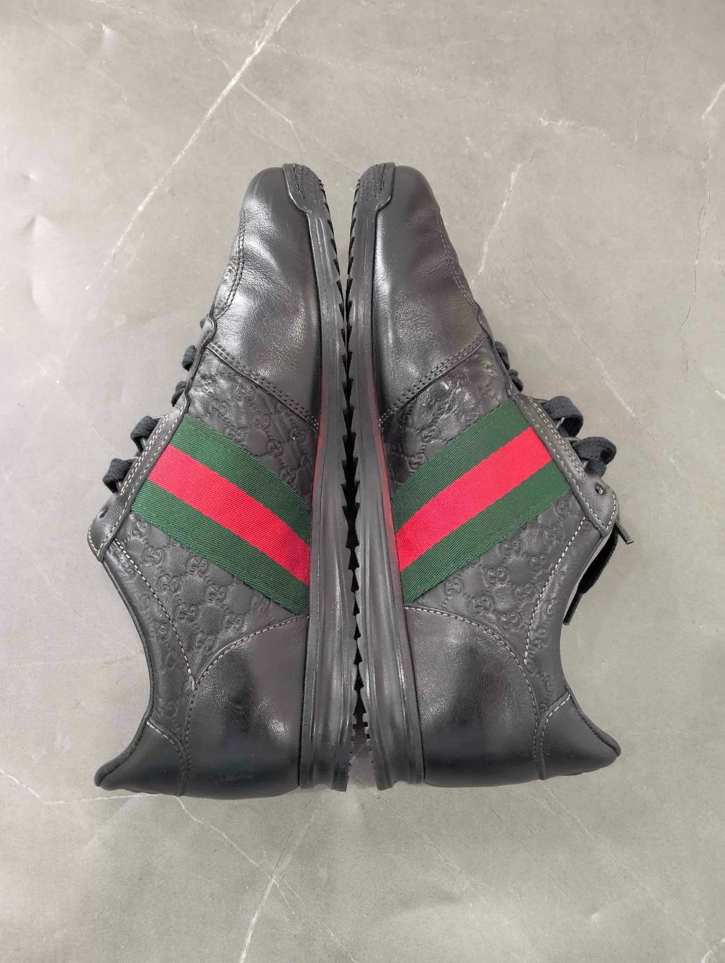Gucci GUCCI Web Leather Sneaker 36.5 98 New Size US 6 / IT 36 - 2 Thumbnail