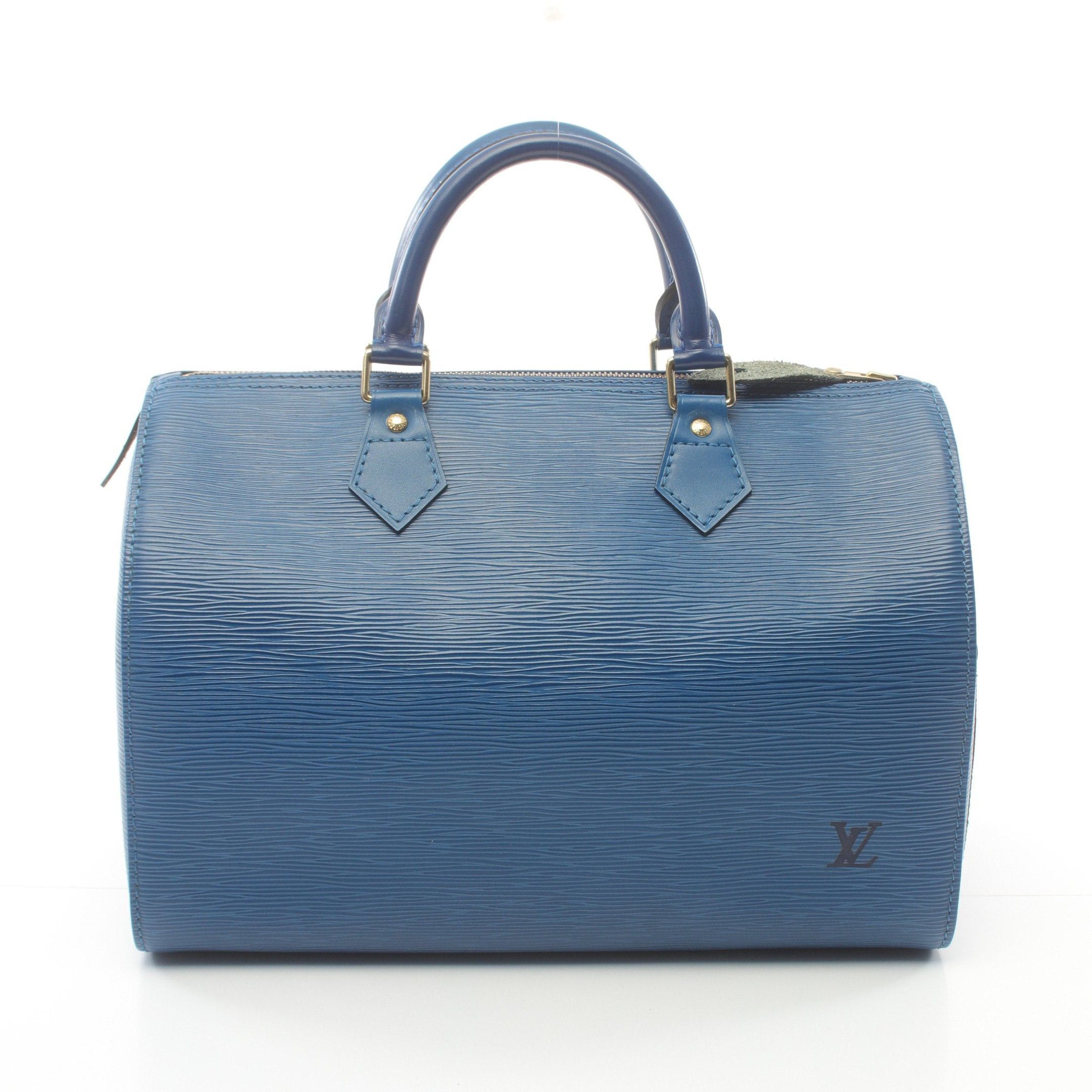 Louis Vuitton Louis Vuitton Speedy 30 Epi Toledo Blue Handbag Leather Size ONE SIZE - 1 Thumbnail