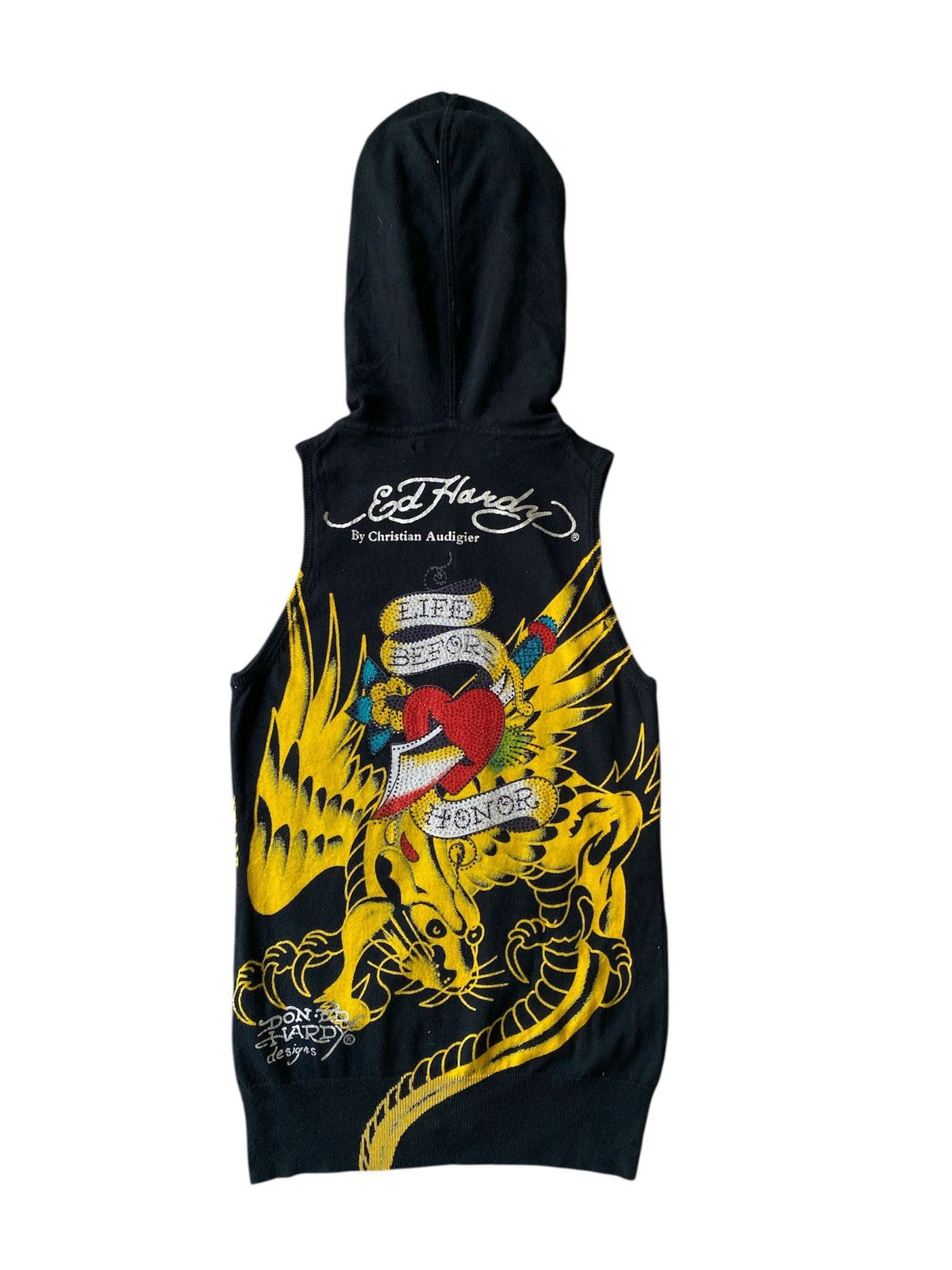 Ed Hardy 2000s Ed Hardy By Christian Audigier Sleeveless Fullzip Size US S / EU 44-46 / 1 - 2 Thumbnail