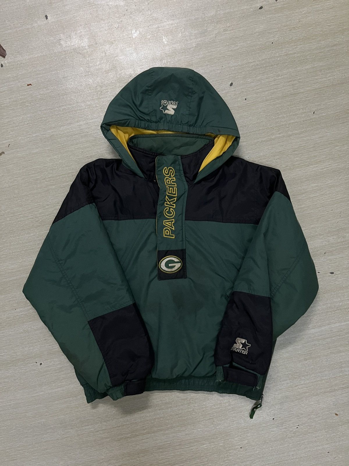 Green Bay Packers VTG Black XL Starter outlet Jacket