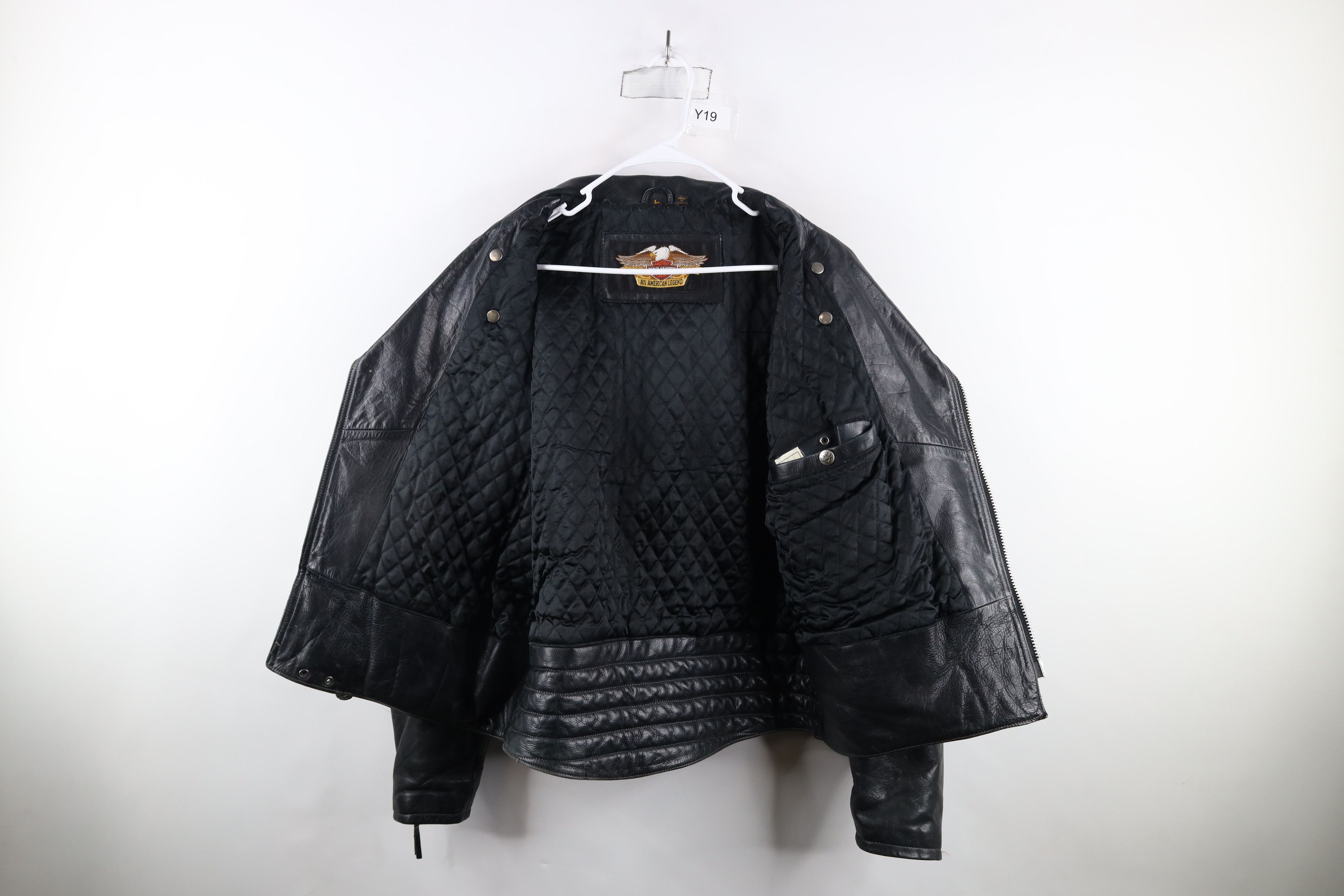 Harley Davidson × Vintage Vintage 90s Harley Davidson Leather Motorcycle Jacket Size US L / EU 52-54 / 3 - 13 Thumbnail