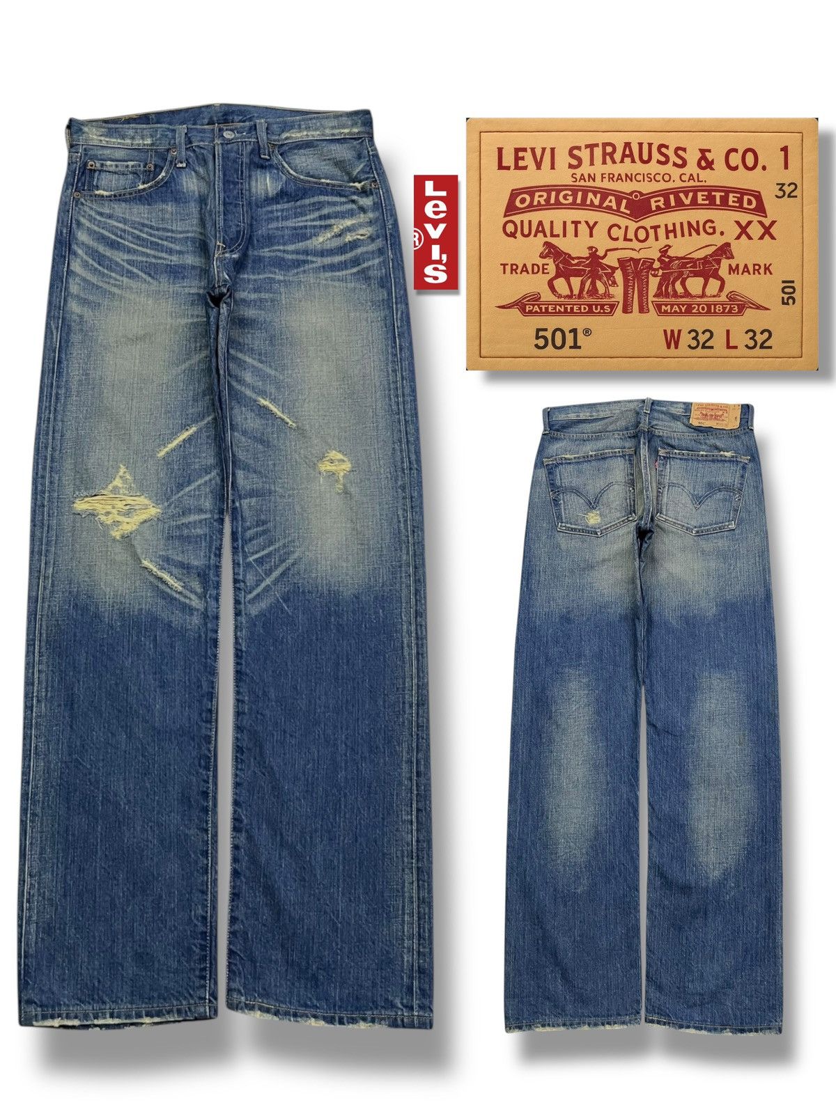 Loose Vintage 05s Levi’s 501 Japan Denim-Faded Whisker Wash
