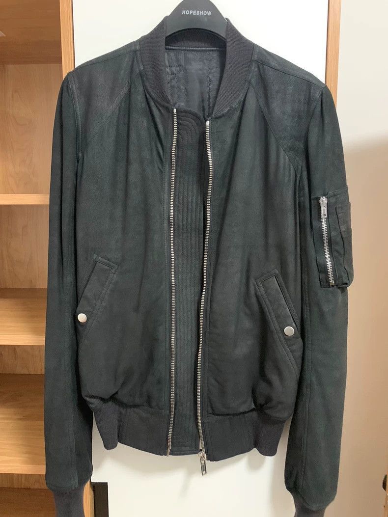 Rick Owens Rick Owens Suede ma1 jacket-2506 Size US S / EU 44-46 / 1 - 1 Thumbnail