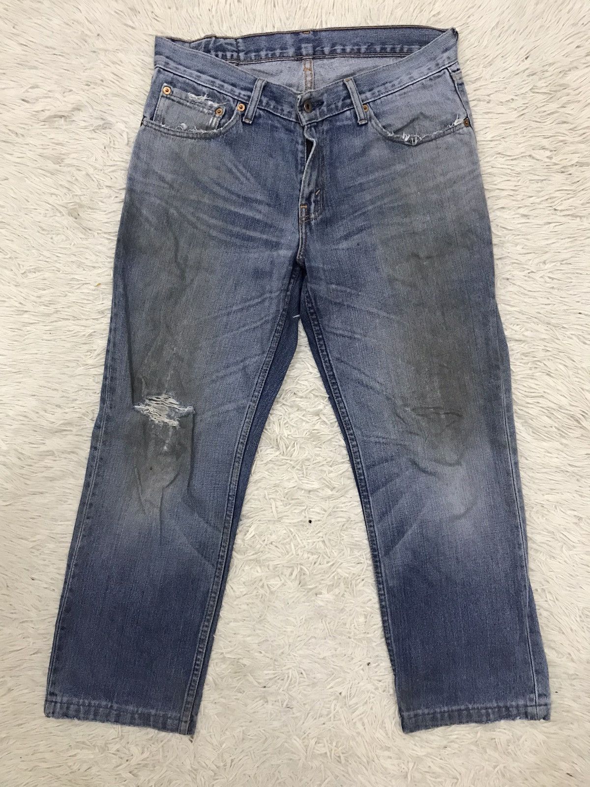 Levi's Vintage Clothing × Vintage Vintage Levis Lot 552 Straight Cut Distressed Jeans Size US 30 / EU 46 - 1 Thumbnail