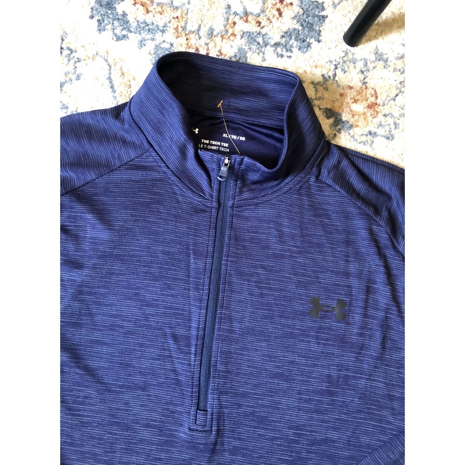Under Armour Under Armour Tech Tee Pullover Mens XL Blue Quarter Zip Lightweight Athletic Shirt Size US XL / EU 56 / 4 - 6 Thumbnail