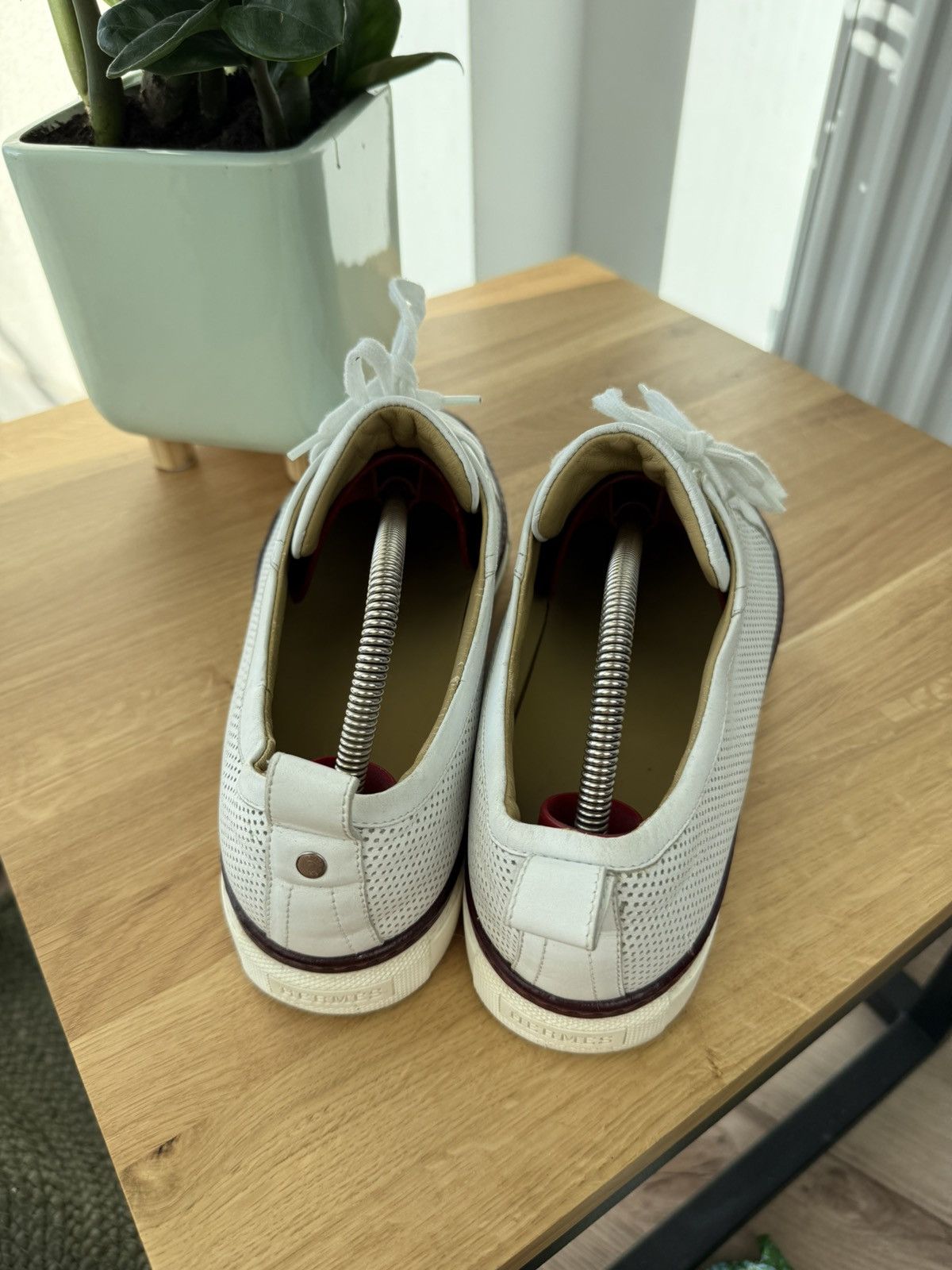 Hermes Hermes Sneakers Leather White logo Shoes 44 Size US 10 / EU 43 - 15 Thumbnail