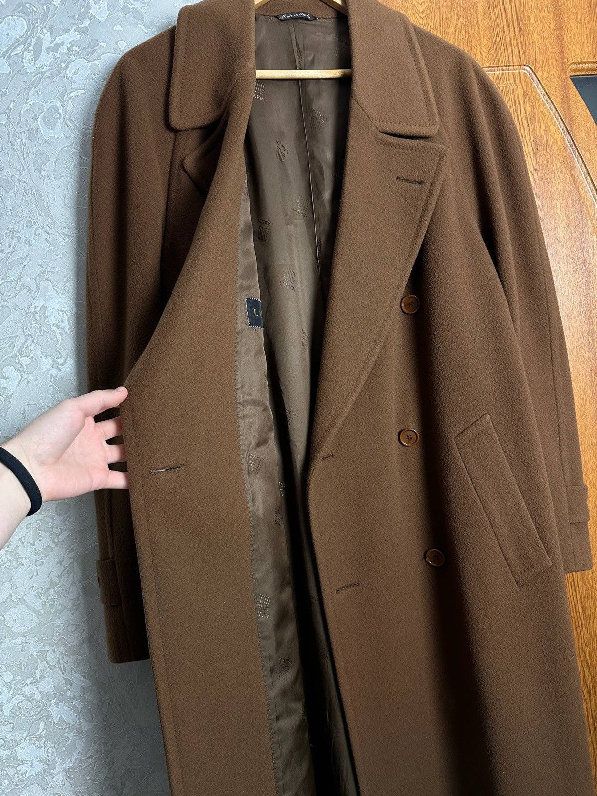 Lanvin Lanvin Paris Wool Cashmere Blend Double Breasted Trench Coat Size XL / US 12-14 / IT 48-50 - 21 Thumbnail