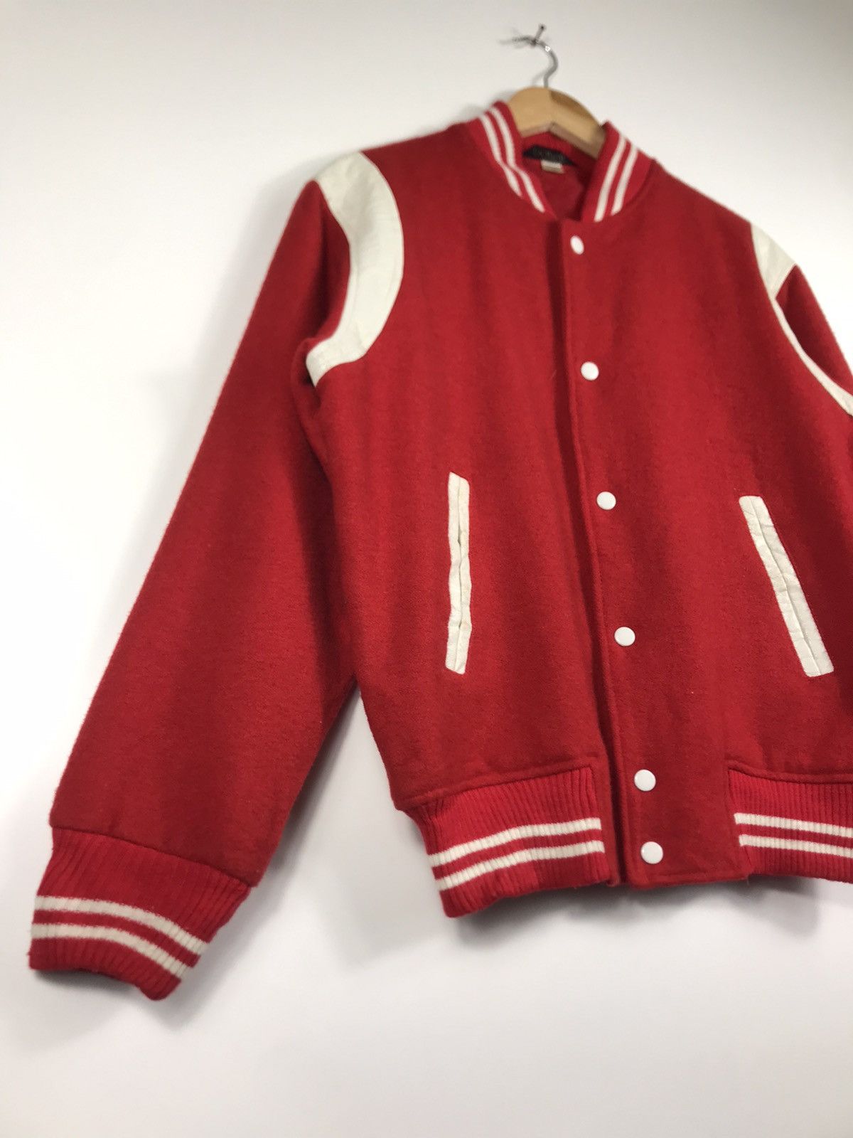Vintage ⚡️Vintage La Crosse Red Varsity Jacket Size US L / EU 52-54 / 3 - 2 Thumbnail