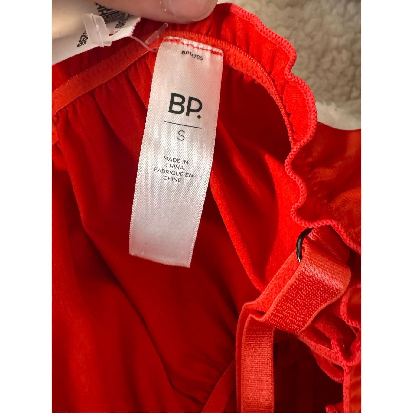Other BP. Red Satin Crop Top Small | Adjustable Spaghetti Strap Cami Bralette Size S / US 4 / IT 40 - 6 Thumbnail